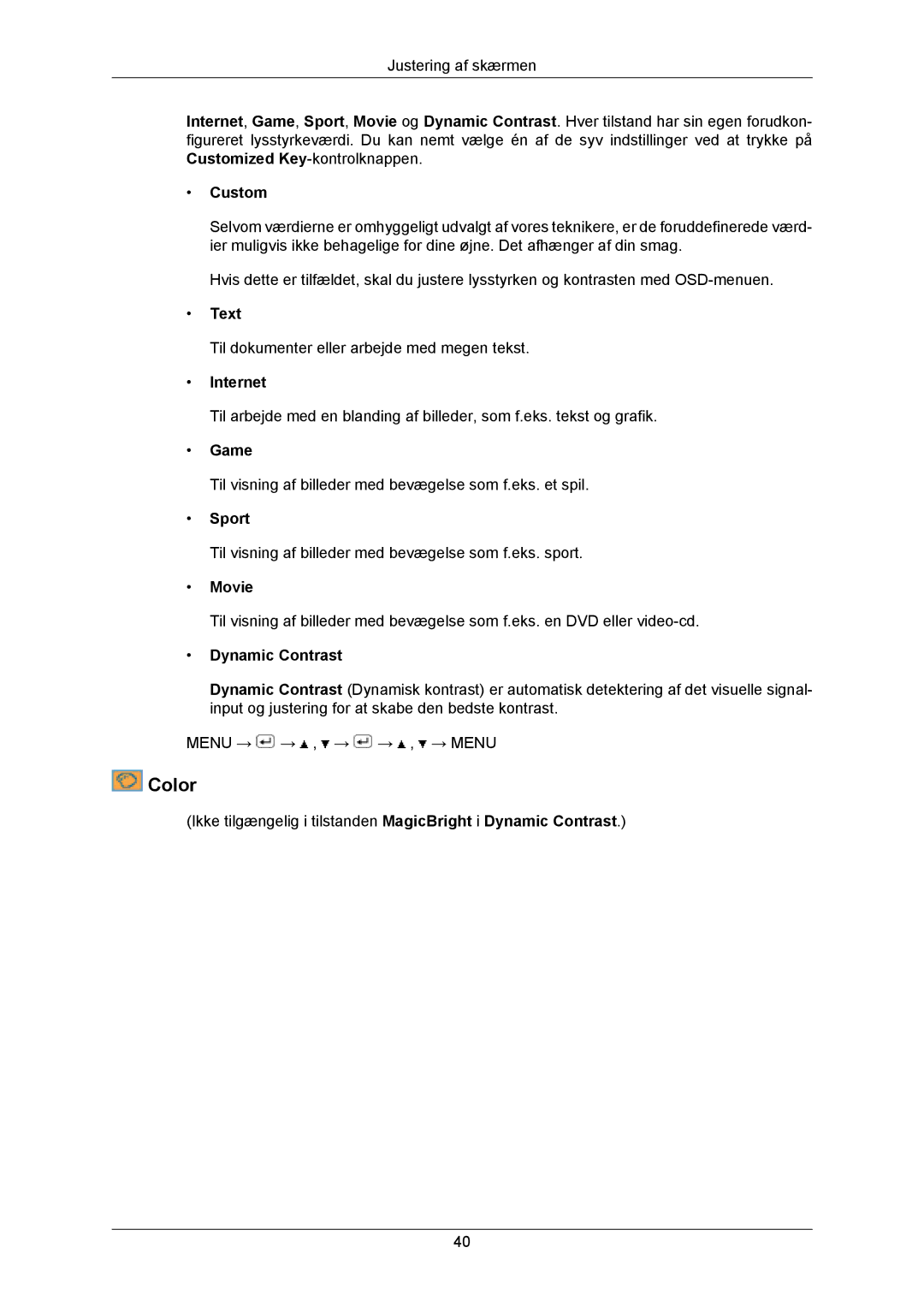 Samsung LS23MYZABCA/EN, LS23MYZABC/EDC manual Color 