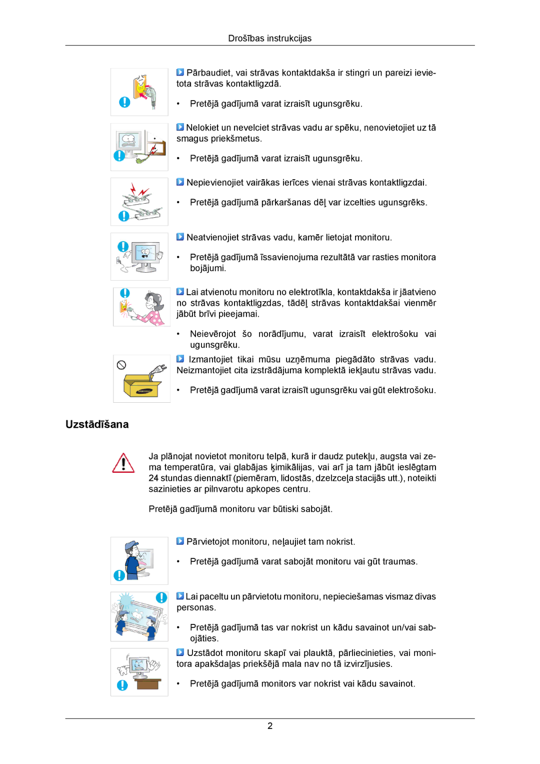 Samsung LS23MYZABCA/EN, LS23MYZABC/EDC manual Uzstādīšana 