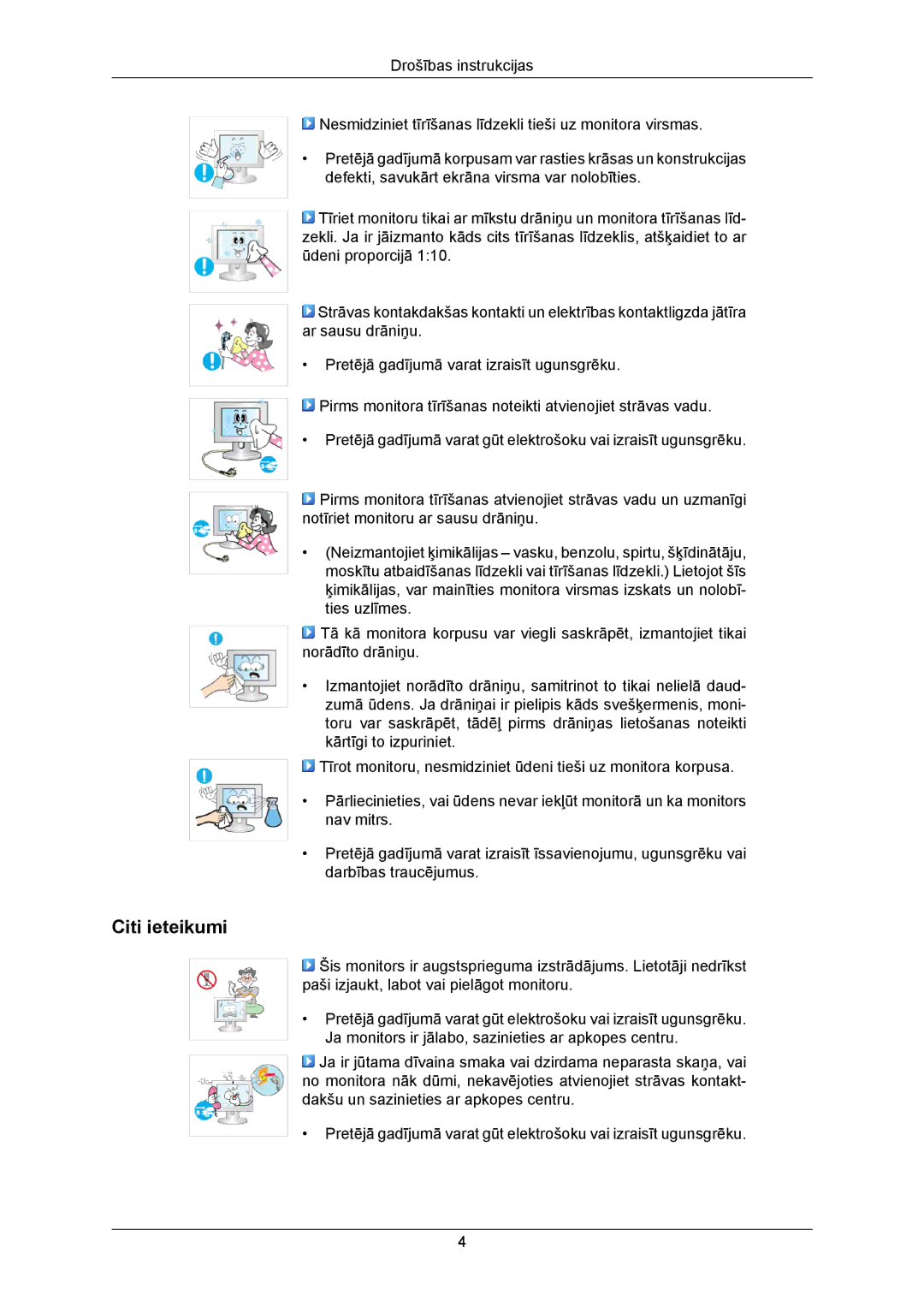 Samsung LS23MYZABCA/EN, LS23MYZABC/EDC manual Citi ieteikumi 