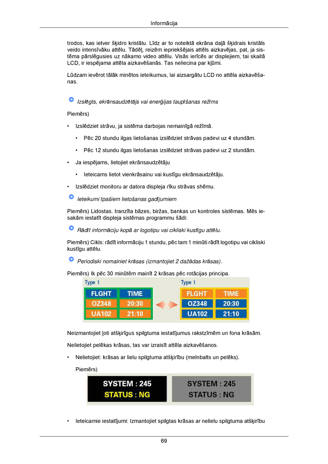 Samsung LS23MYZABCA/EN, LS23MYZABC/EDC manual Izslēgts, ekrānsaudzētājs vai enerģijas taupīšanas režīms 