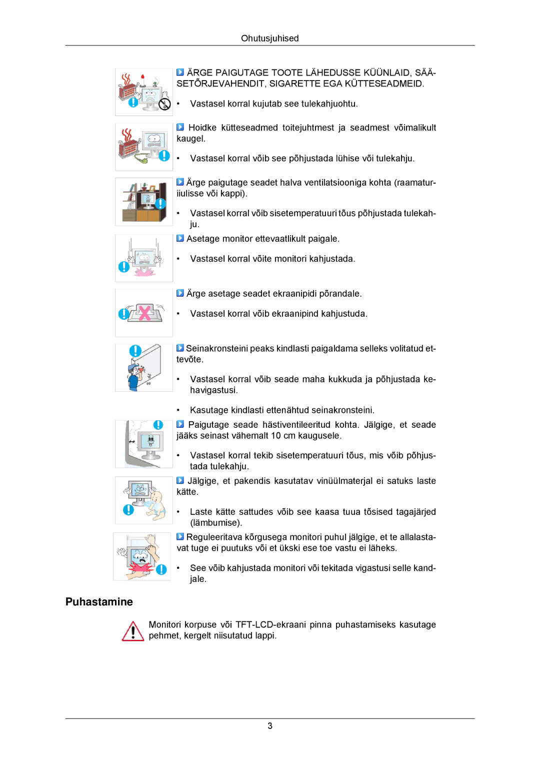 Samsung LS23MYZABC/EDC, LS23MYZABCA/EN manual Puhastamine 