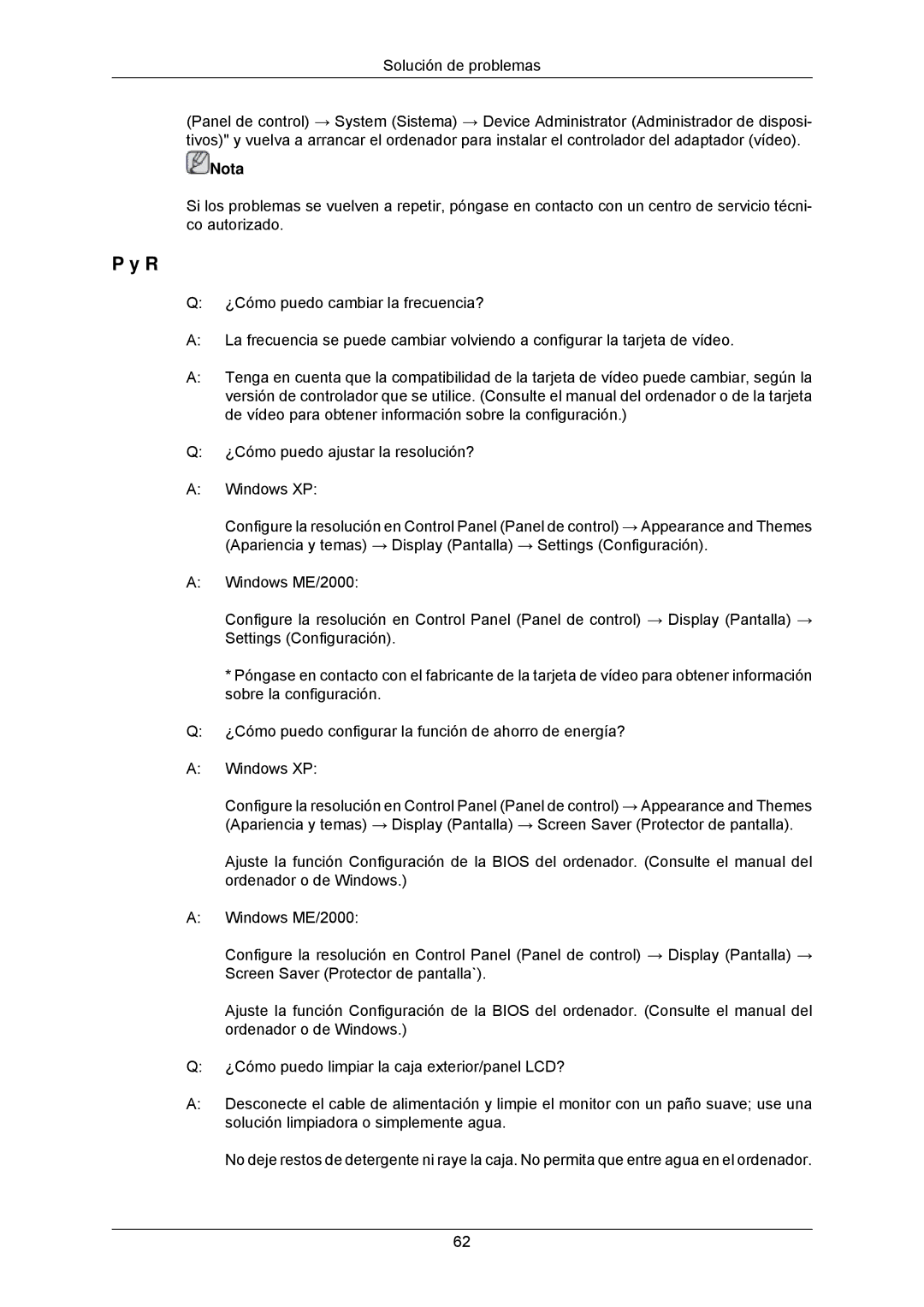 Samsung LS23MYZABC/EDC manual Nota 