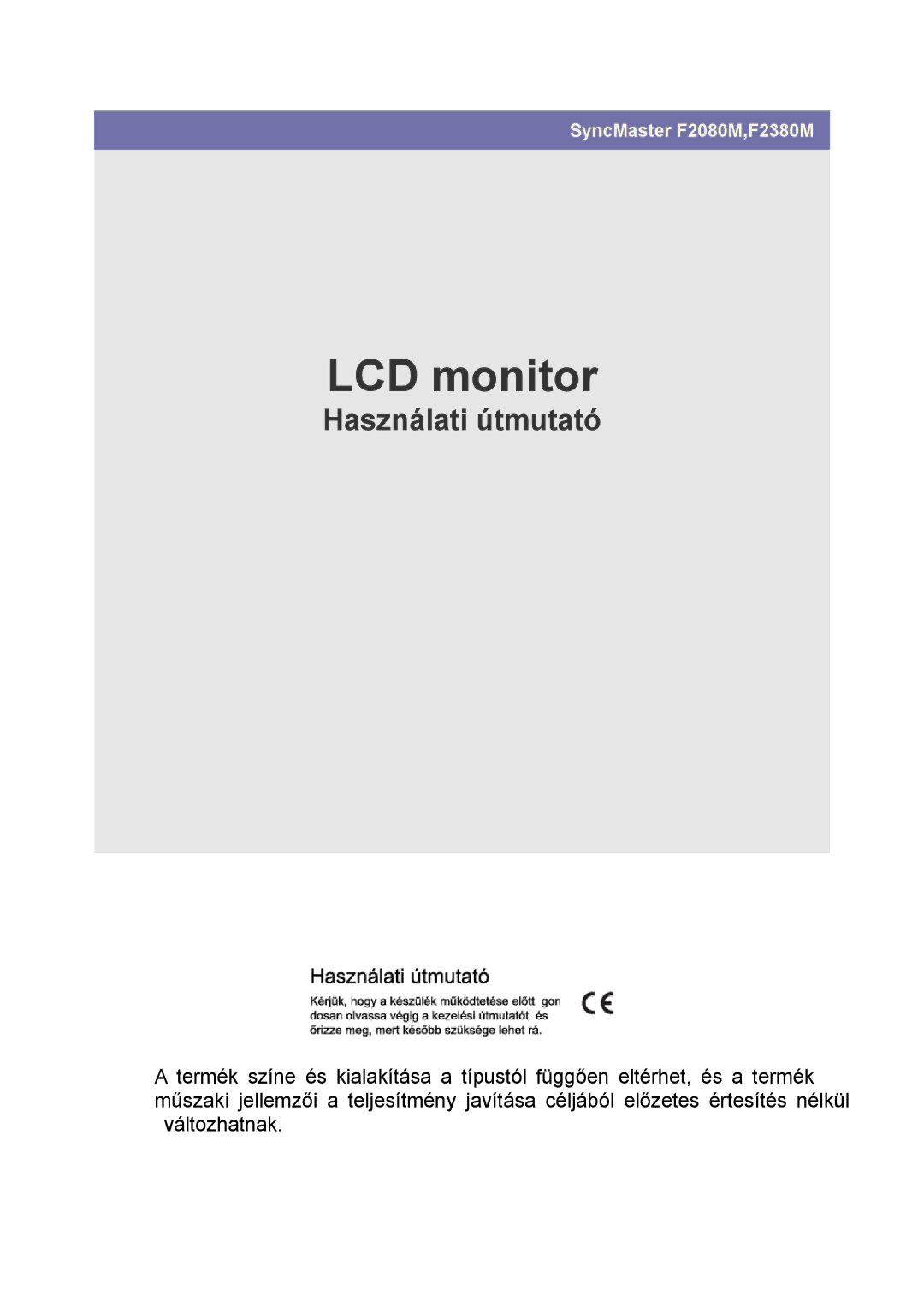 Samsung LS23NVMAH5SEN, LS23NVMAB5/EN, LS23NVMABW/ZA manual LCD monitor 