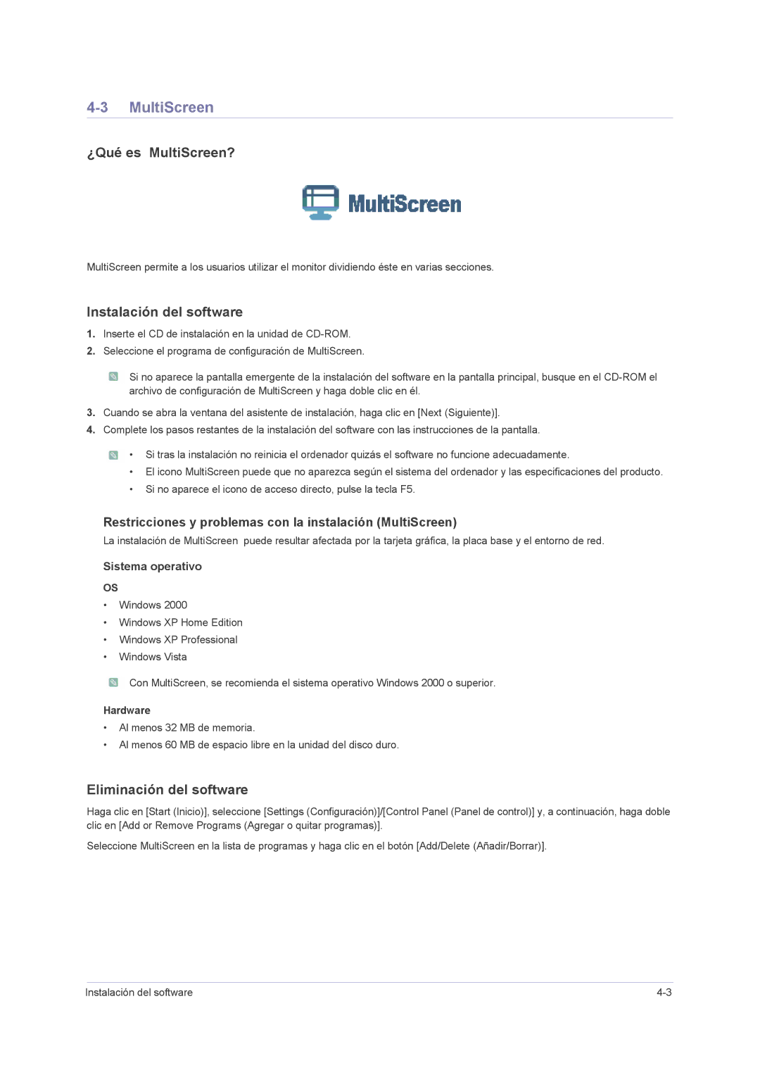 Samsung LS23NVMAB5/EN manual ¿Qué es MultiScreen? 