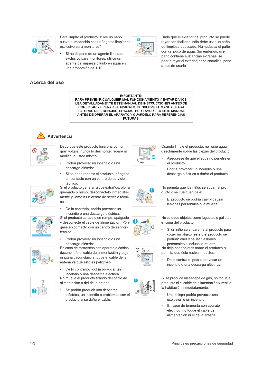 Samsung LS23NVMAB5/EN manual Acerca del uso 