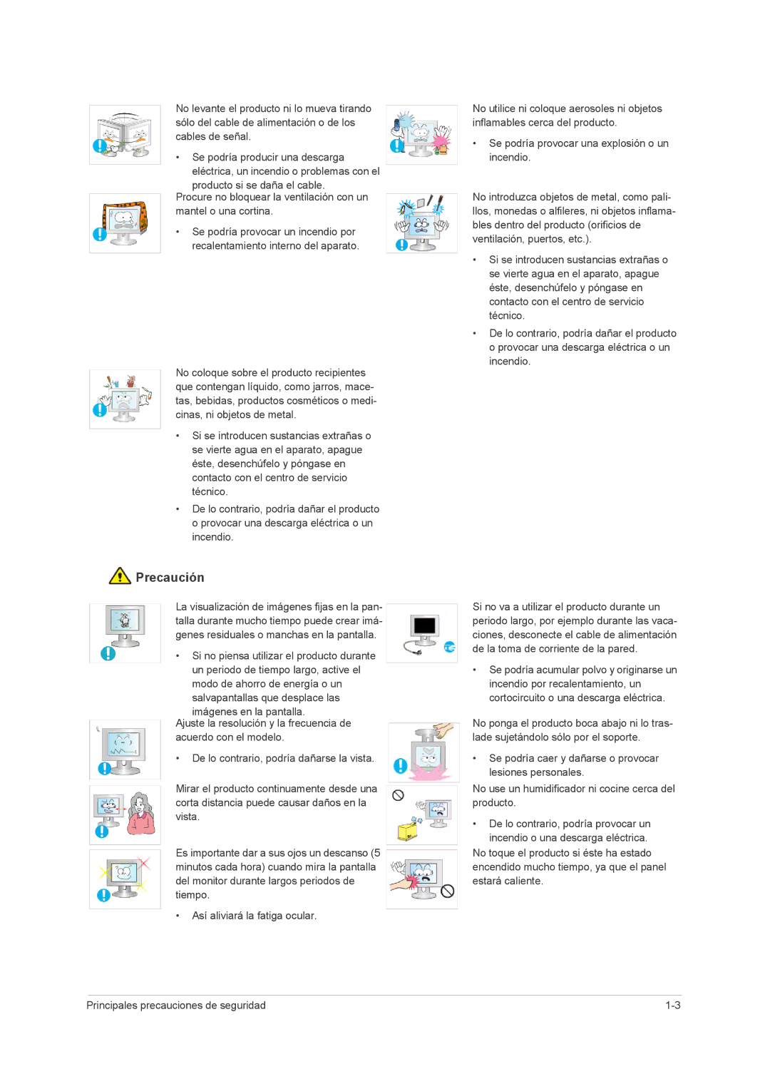 Samsung LS23NVMAB5/EN manual Precaución 