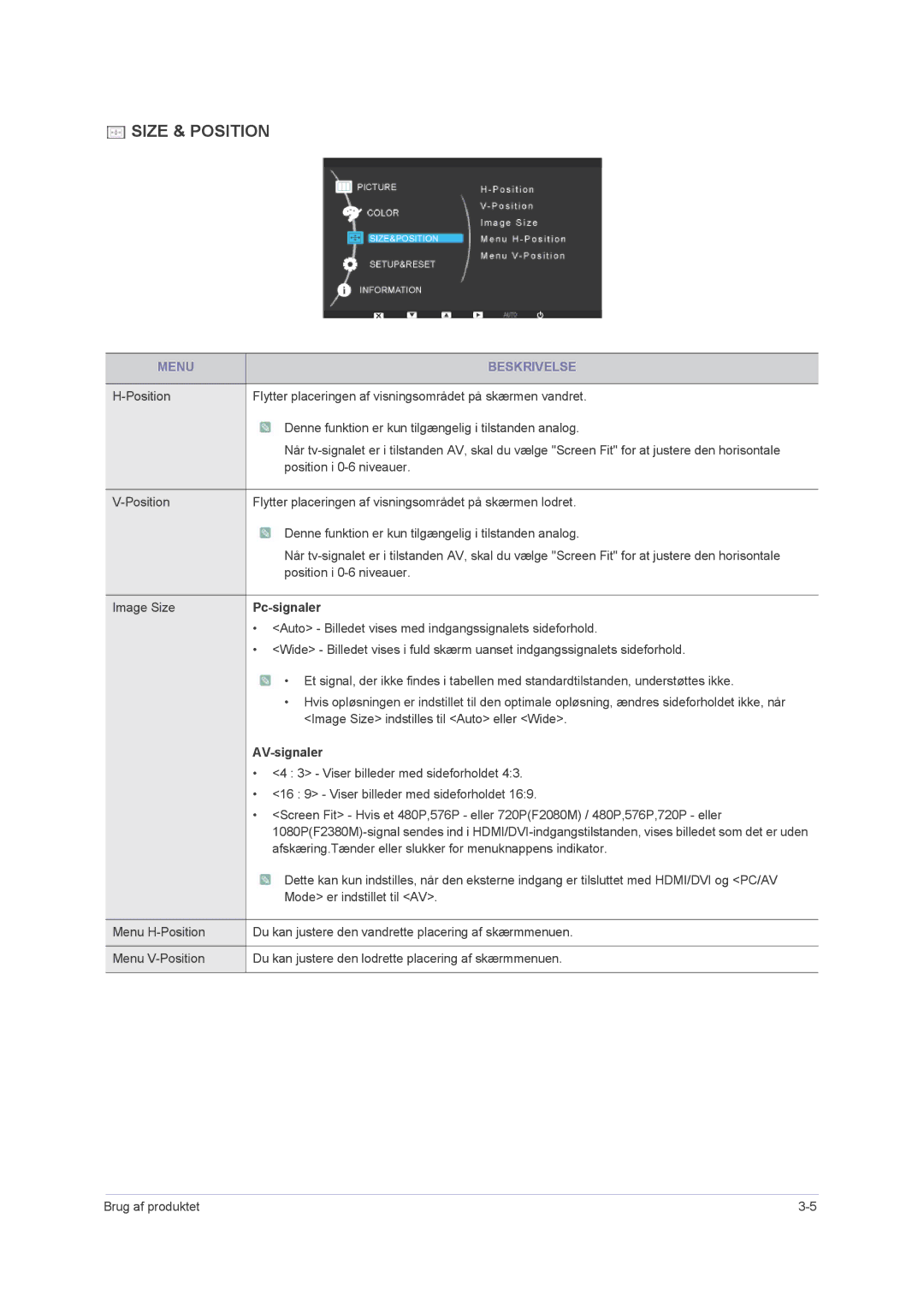 Samsung LS23NVMAB5/EN manual Pc-signaler, AV-signaler 