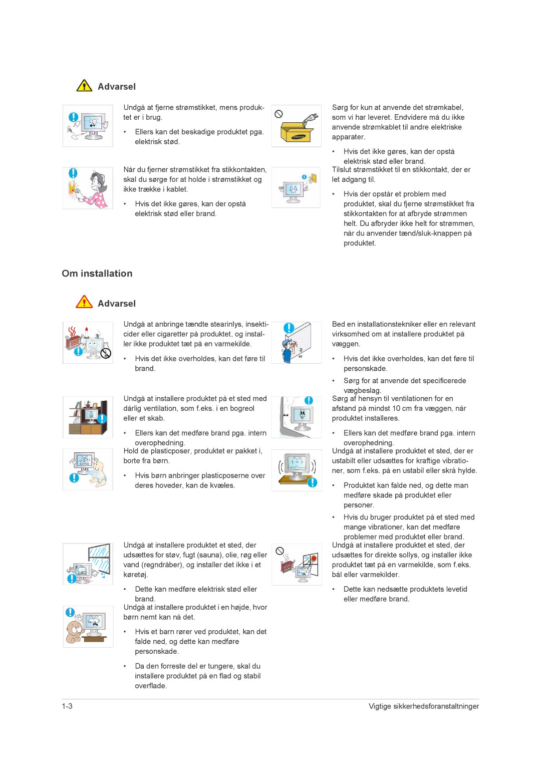 Samsung LS23NVMAB5/EN manual Om installation 