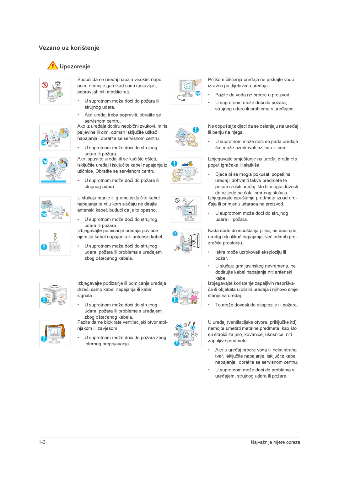 Samsung LS23NVMAB5/EN manual Vezano uz korištenje 