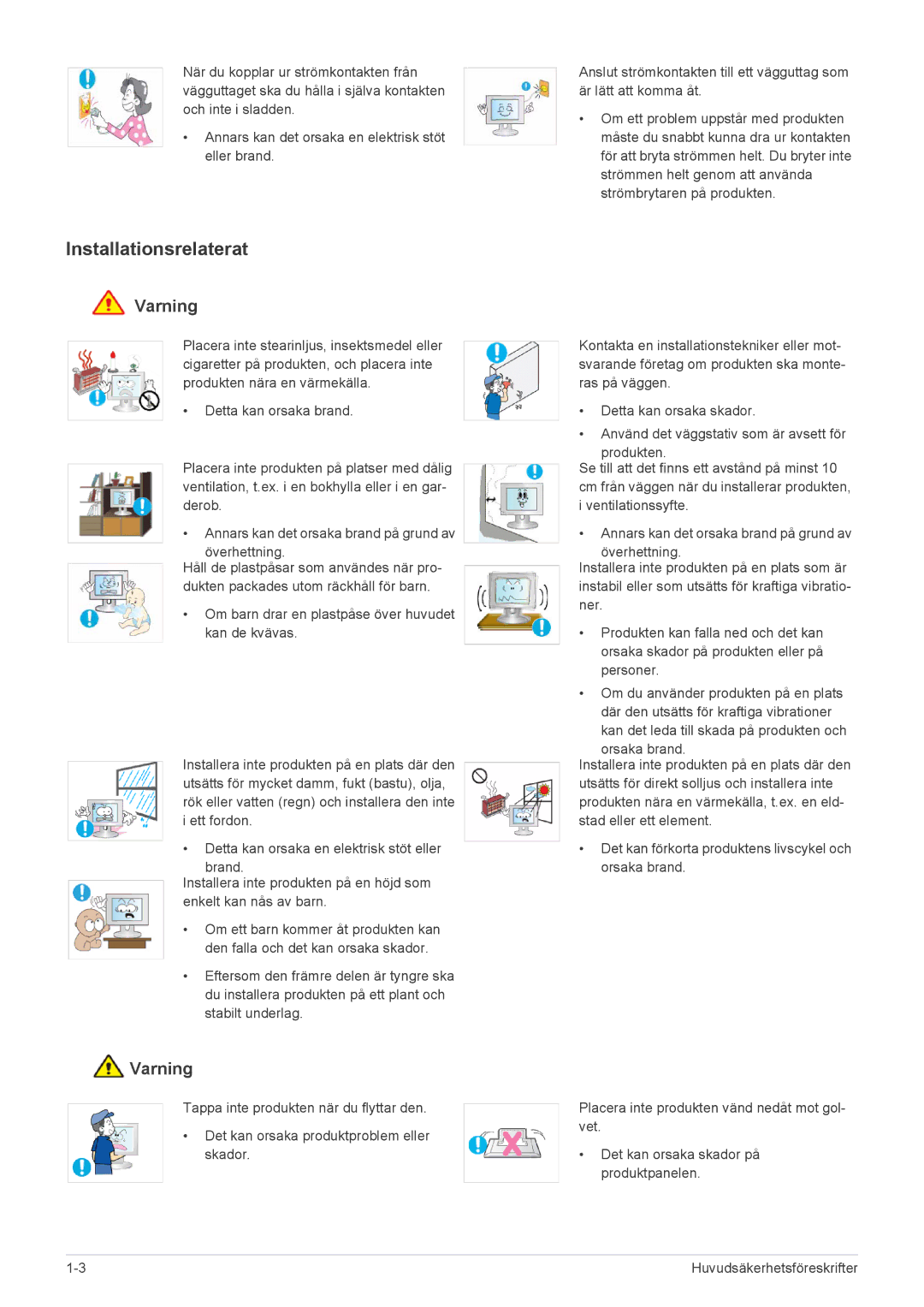 Samsung LS23NVTABW/EN, LS20NVTABW/EN manual Installationsrelaterat 