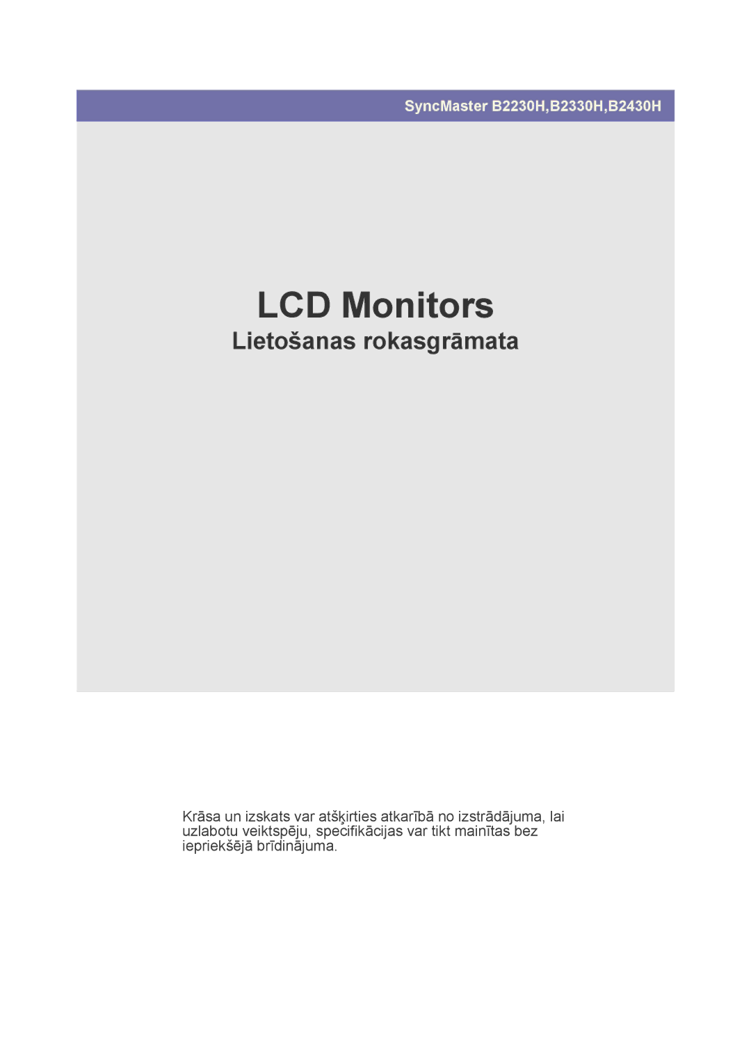 Samsung LS23PUHKFV/EN, LS24PUHKFV/EN, LS22PUHKFV/ZW, LS23PUHKF/EN, LS22PUHKFY/EN, LS22PUHKF/EN, LS24PUHKF/EN manual LCD-Monitor 