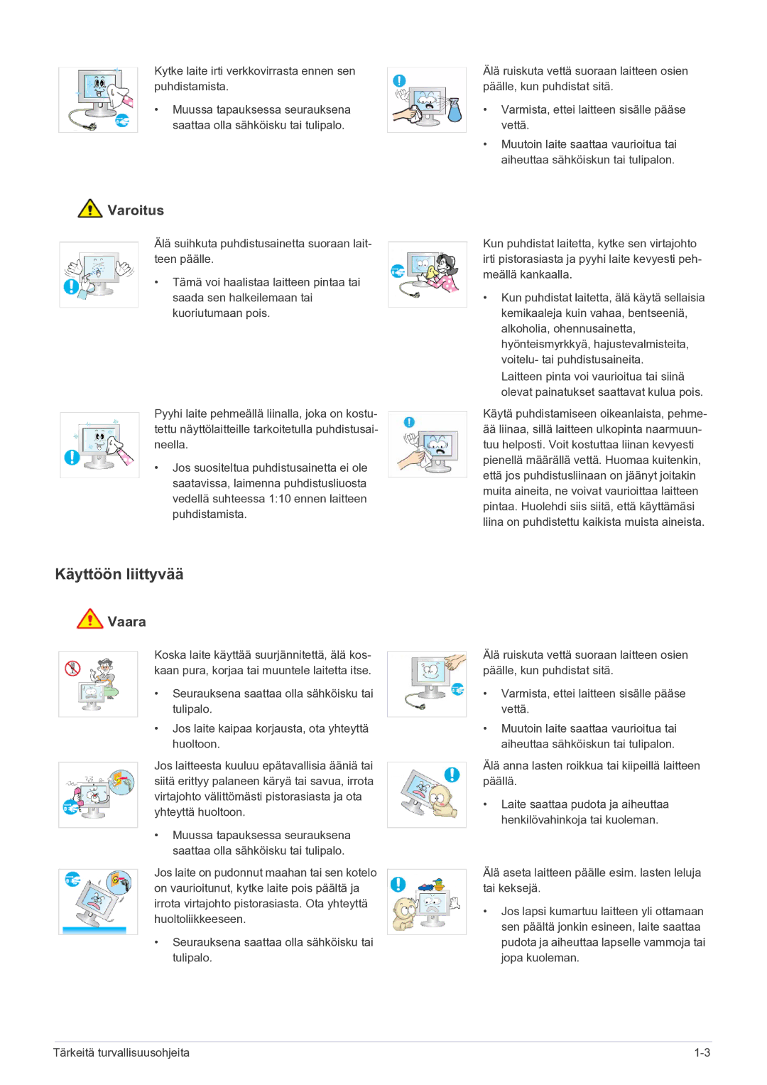 Samsung LS23PUHKF/EN manual Käyttöön liittyvää 