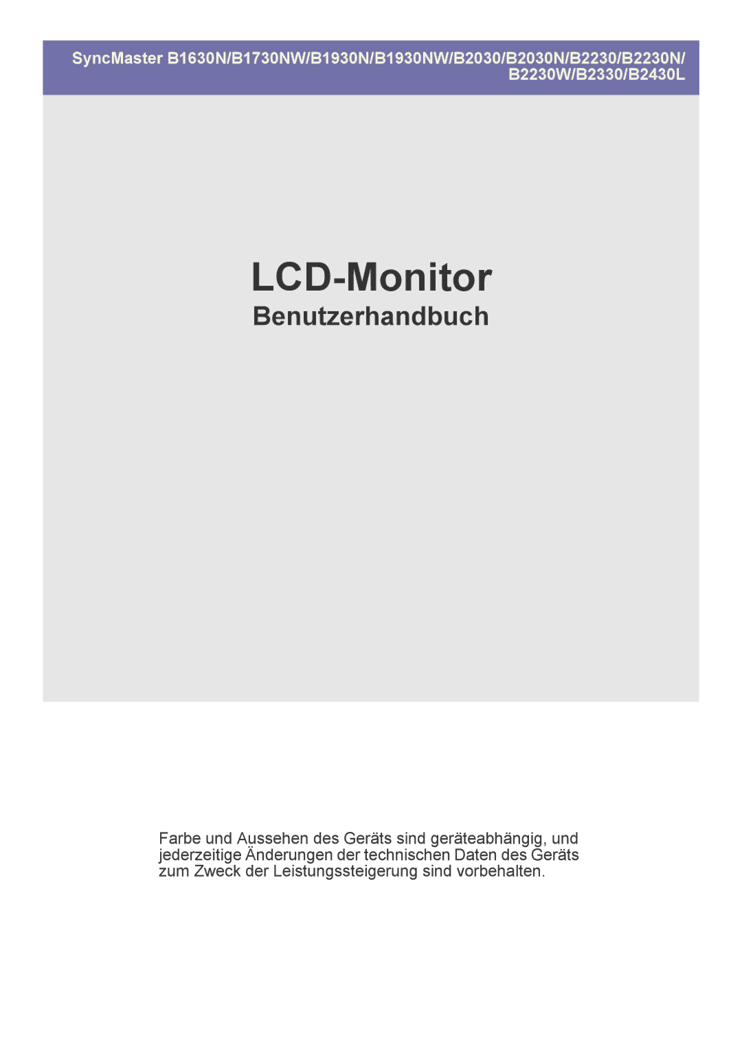 Samsung LS23PUHKF/EN manual LCD-skärm 