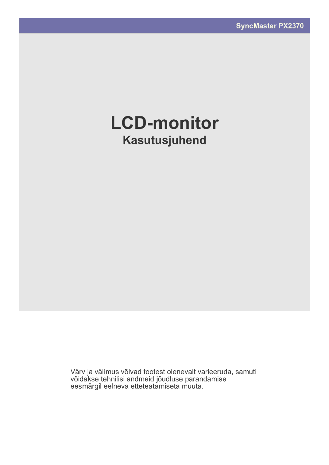 Samsung LS23WHEKFV/EN, LS23WHUKFV/EN manual LCD monitor 