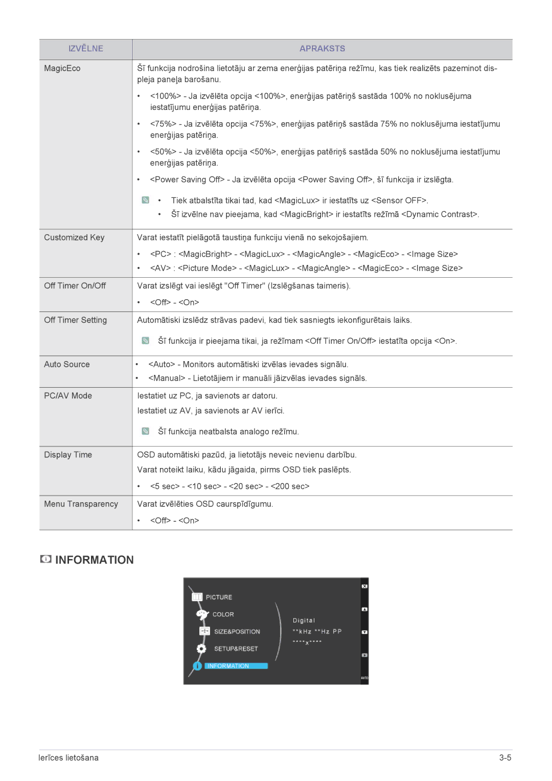 Samsung LS23WHEKFV/EN manual Information 