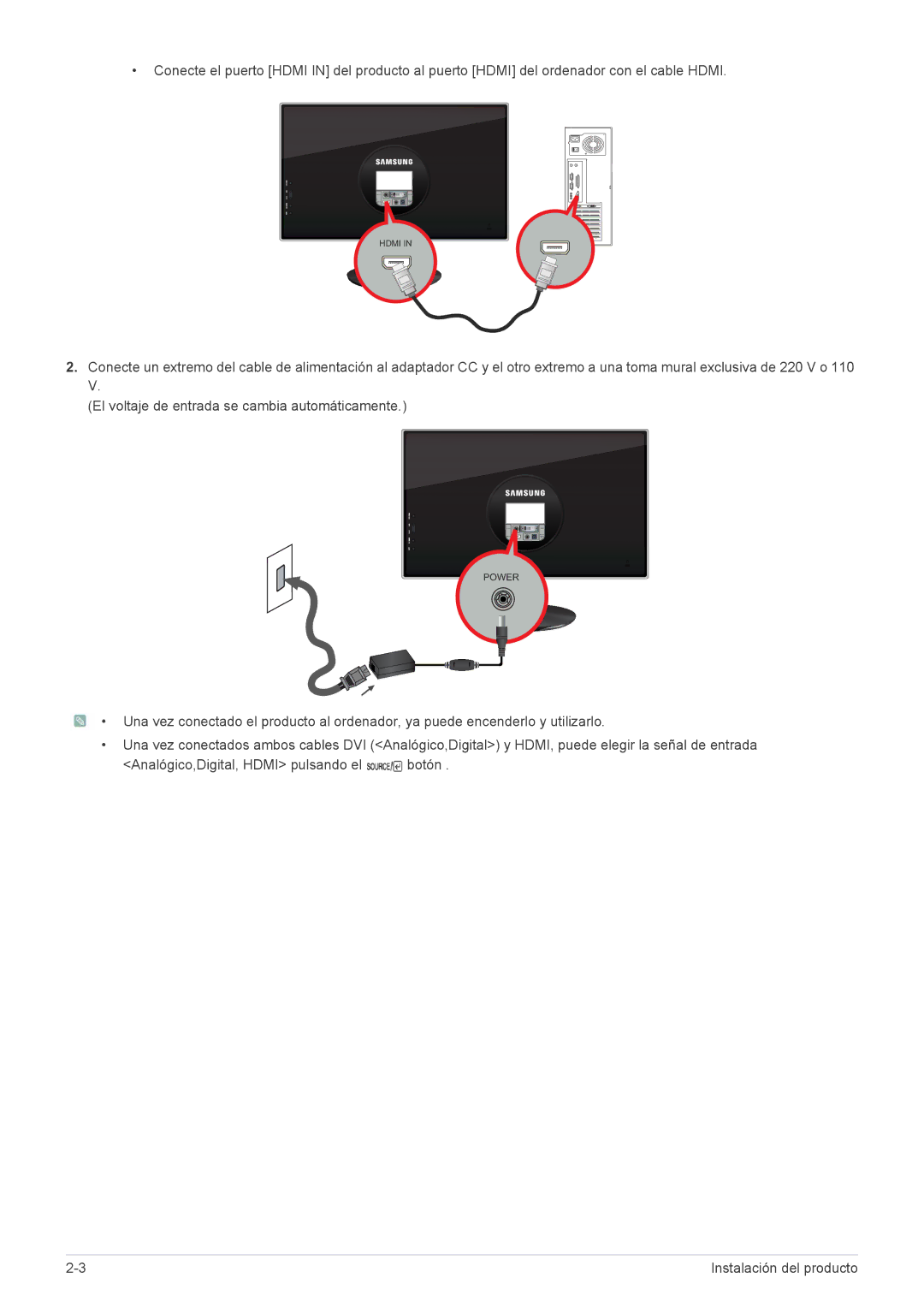 Samsung LS23WHEKFV/EN, LS23WHUKFV/EN, LS23WHUKFK/ZA manual Power 