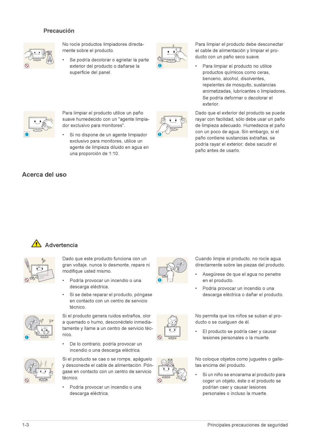 Samsung LS23WHUKFK/ZA, LS23WHUKFV/EN, LS23WHEKFV/EN manual Acerca del uso 