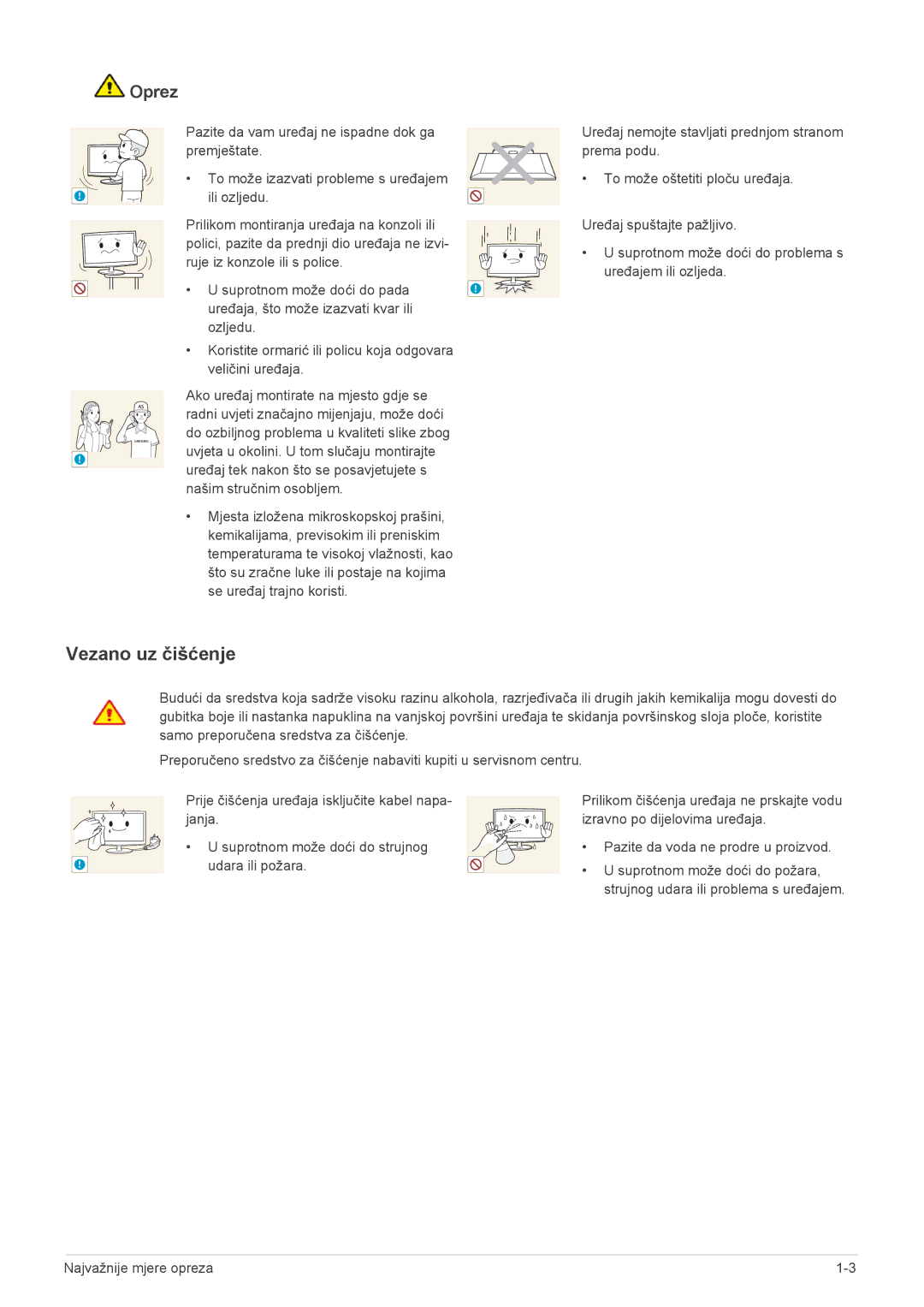 Samsung LS23WHEKFV/EN, LS23WHUKFV/EN manual Vezano uz čišćenje 