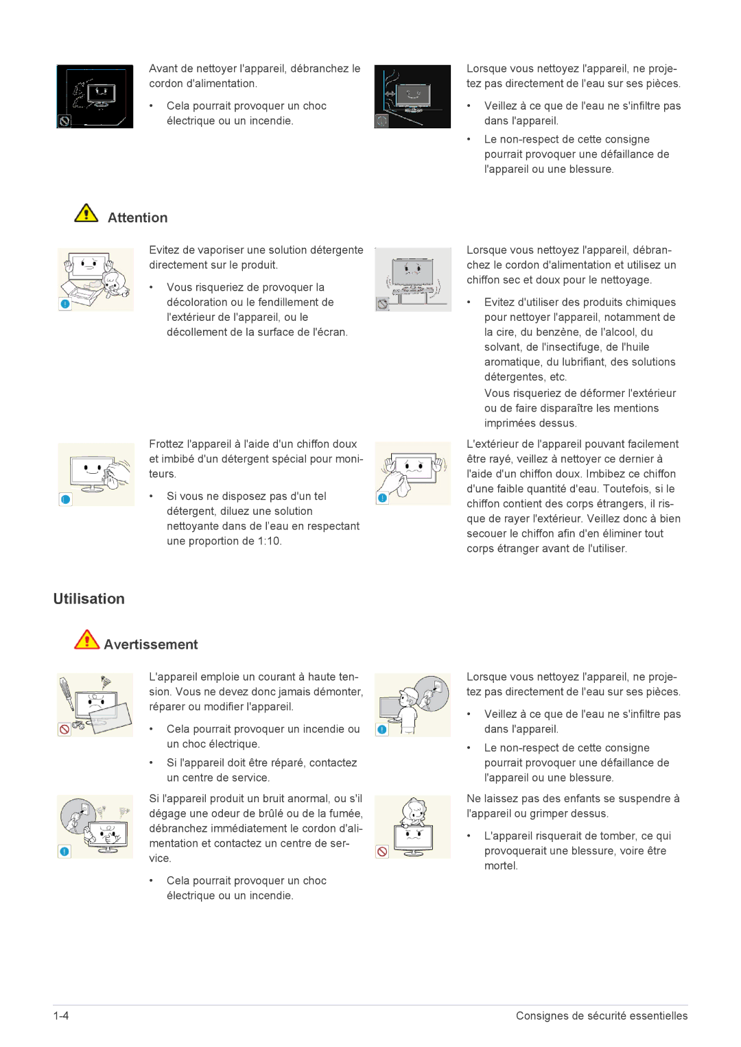 Samsung LS23A350HS/EN, LS24A350HS/EN, LS27A350HS/EN, LS22A350HS/EN manual Utilisation 