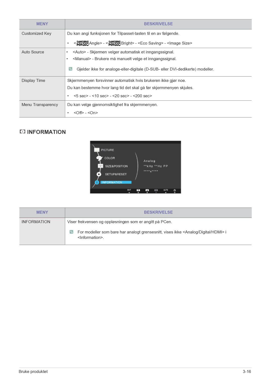 Samsung LS22A350HS/EN, LS24A350HS/EN, LS27A350HS/EN, LS23A350HS/EN manual Information 