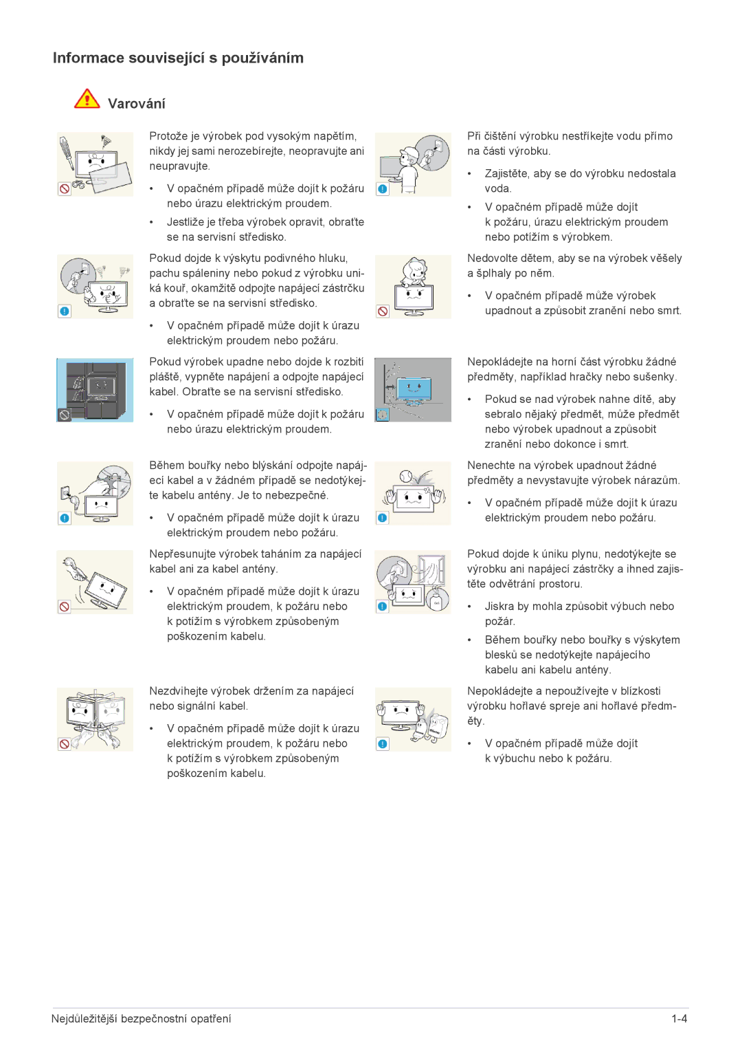 Samsung LS24A450MWT/EN, LS24A450BWT/EN, LS22A450BW/EN, LS24A450MWU/EN, LS24A450BST/EN manual Informace související s používáním 