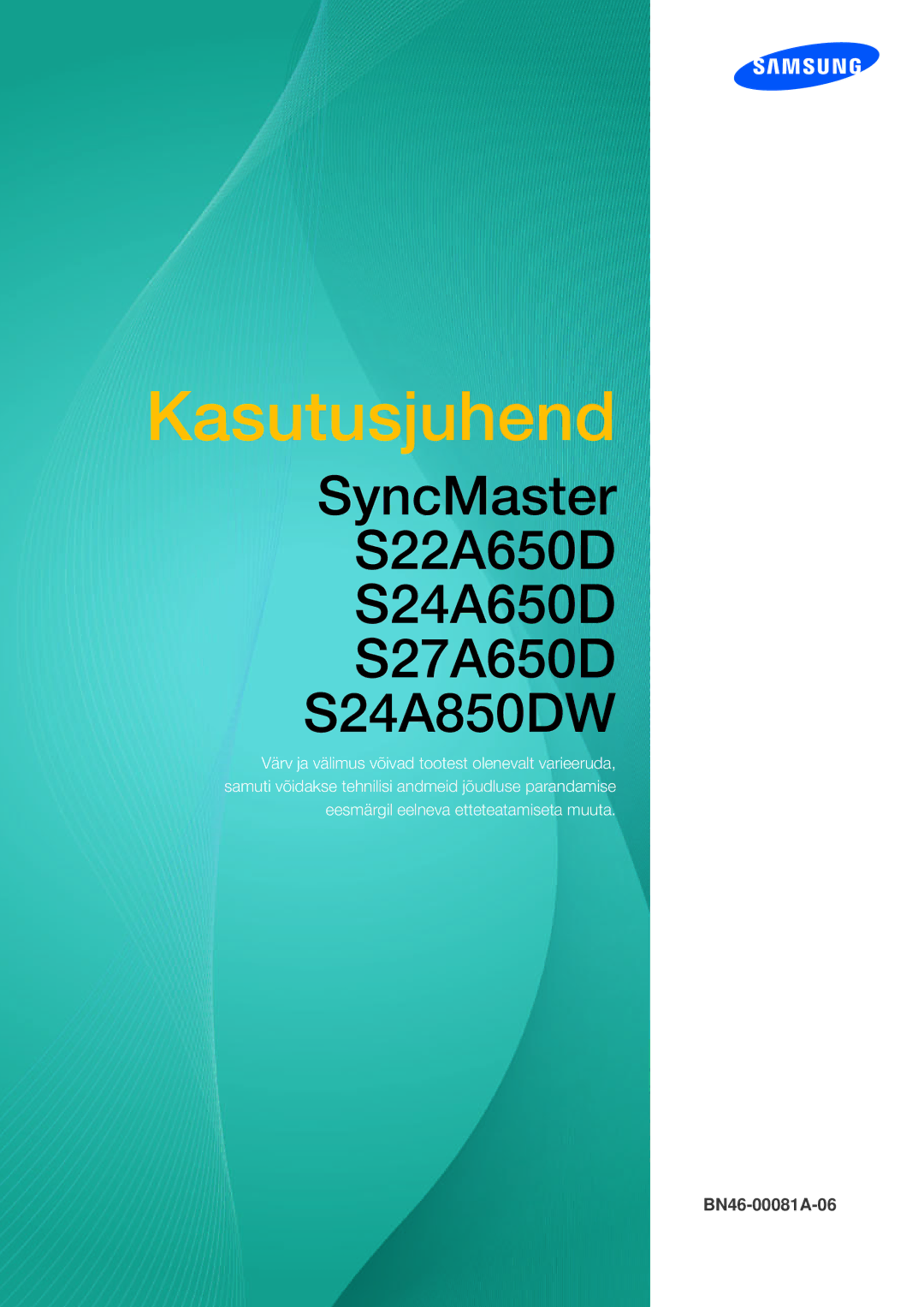 Samsung LS27A650DS/EN, LS24A650DE/EN, LS24A650DS/EN, LS24A850DW/EN, LS27A650DE/EN manual Brugervejledning 