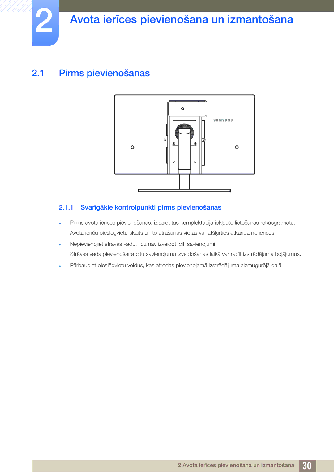 Samsung LS24A650DE/EN, LS27A650DS/EN, LS24A650DS/EN manual Avota ierīces pievienošana un izmantošana, Pirms pievienošanas 