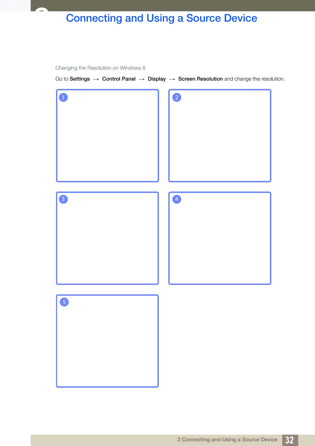 Samsung LS24B150BL/CI, LS24B150BL/EN, LS19B150BSMXV manual Connecting and Using a Source Device 