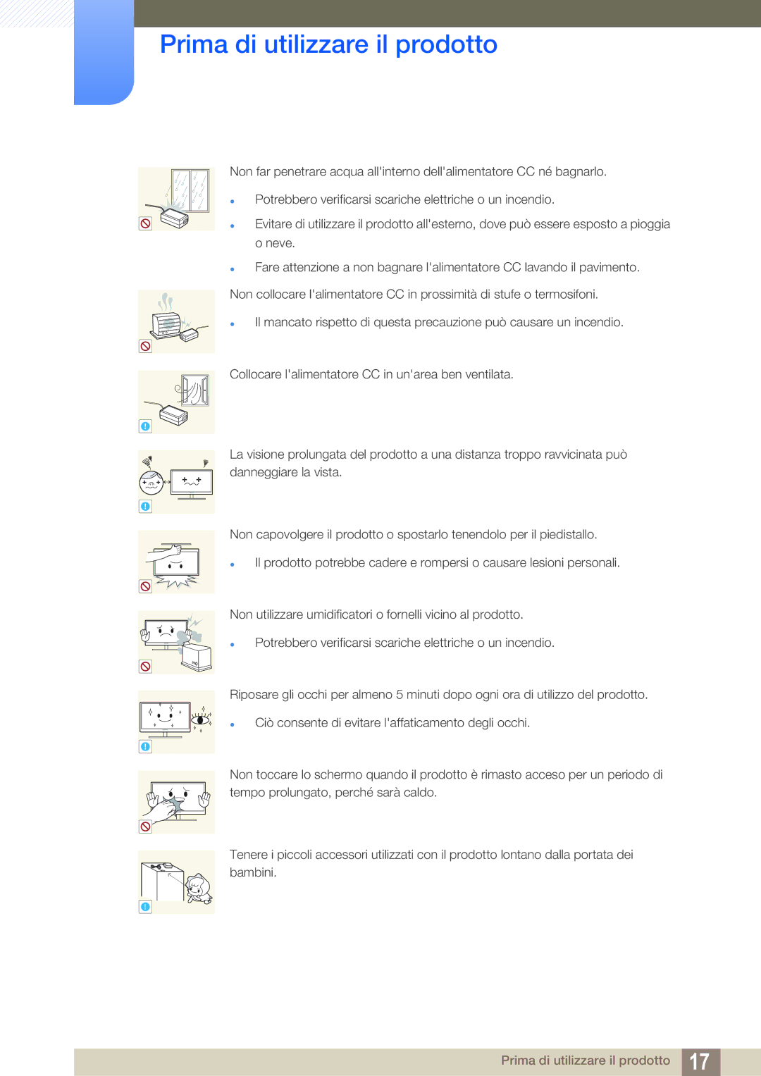 Samsung LS24B150BL/EN manual Prima di utilizzare il prodotto 