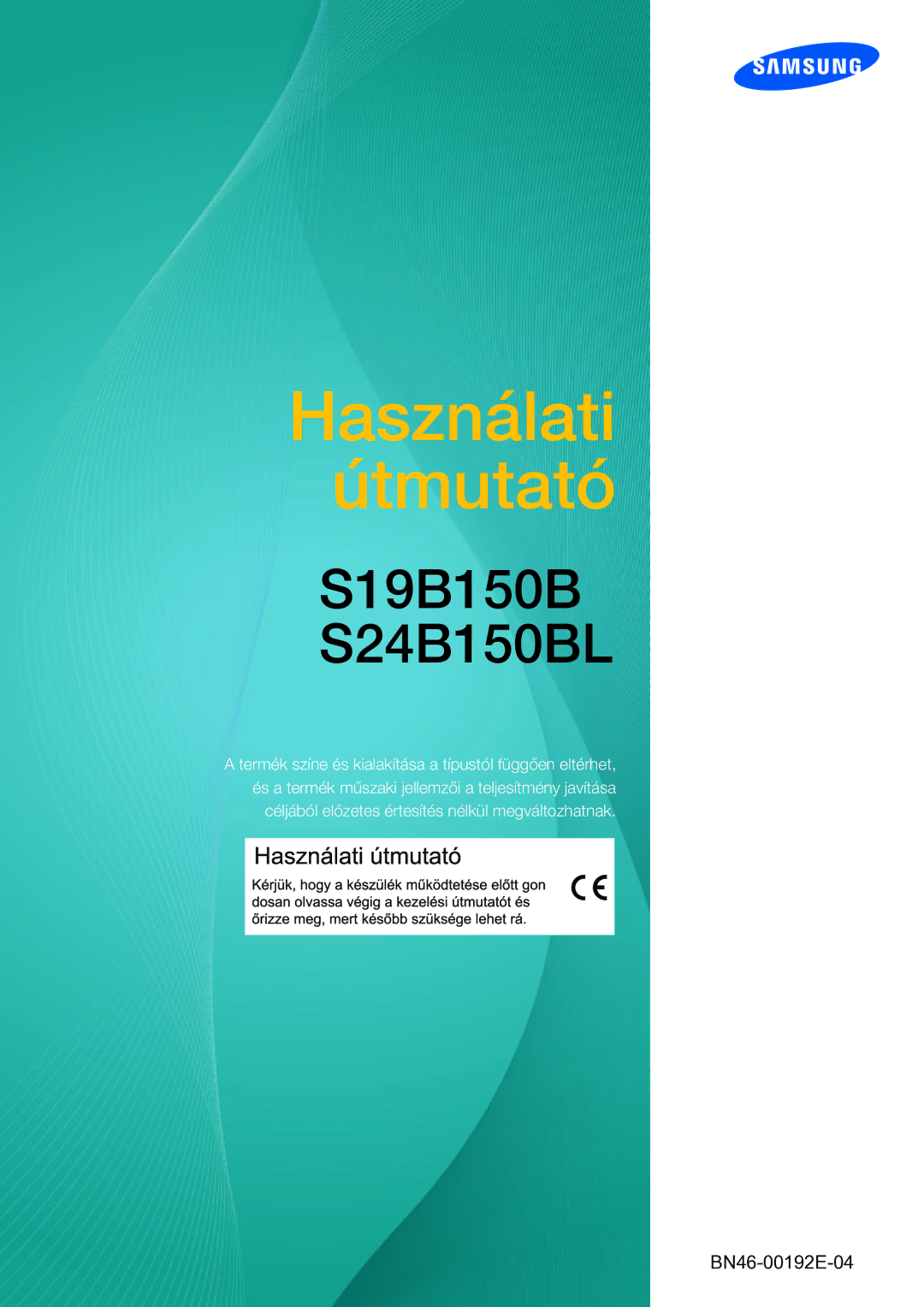 Samsung LS24B150BL/EN manual Használati Útmutató 