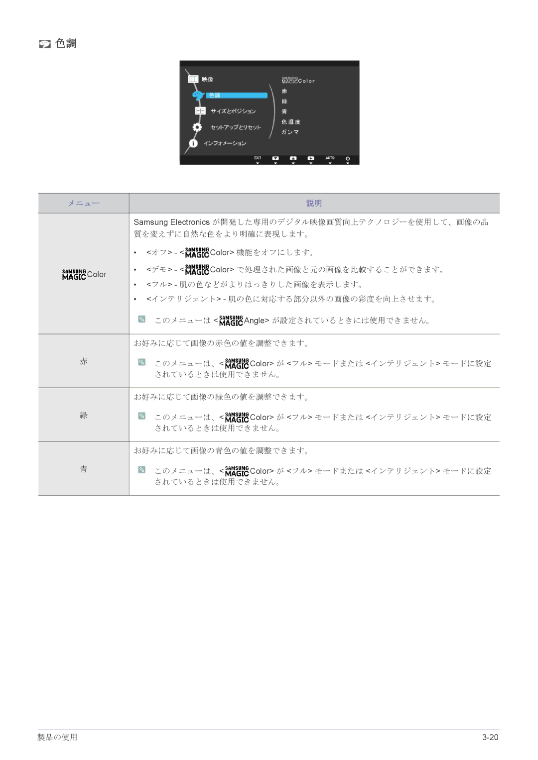 Samsung LS23B300BSV/XJ, LS24B300BSV/XJ, LS23B300HSH/XJ, LS20B300BSV/XJ, LS24B300HSH/XJ manual フル 肌の色などがよりはっきりした画像を表示します。 