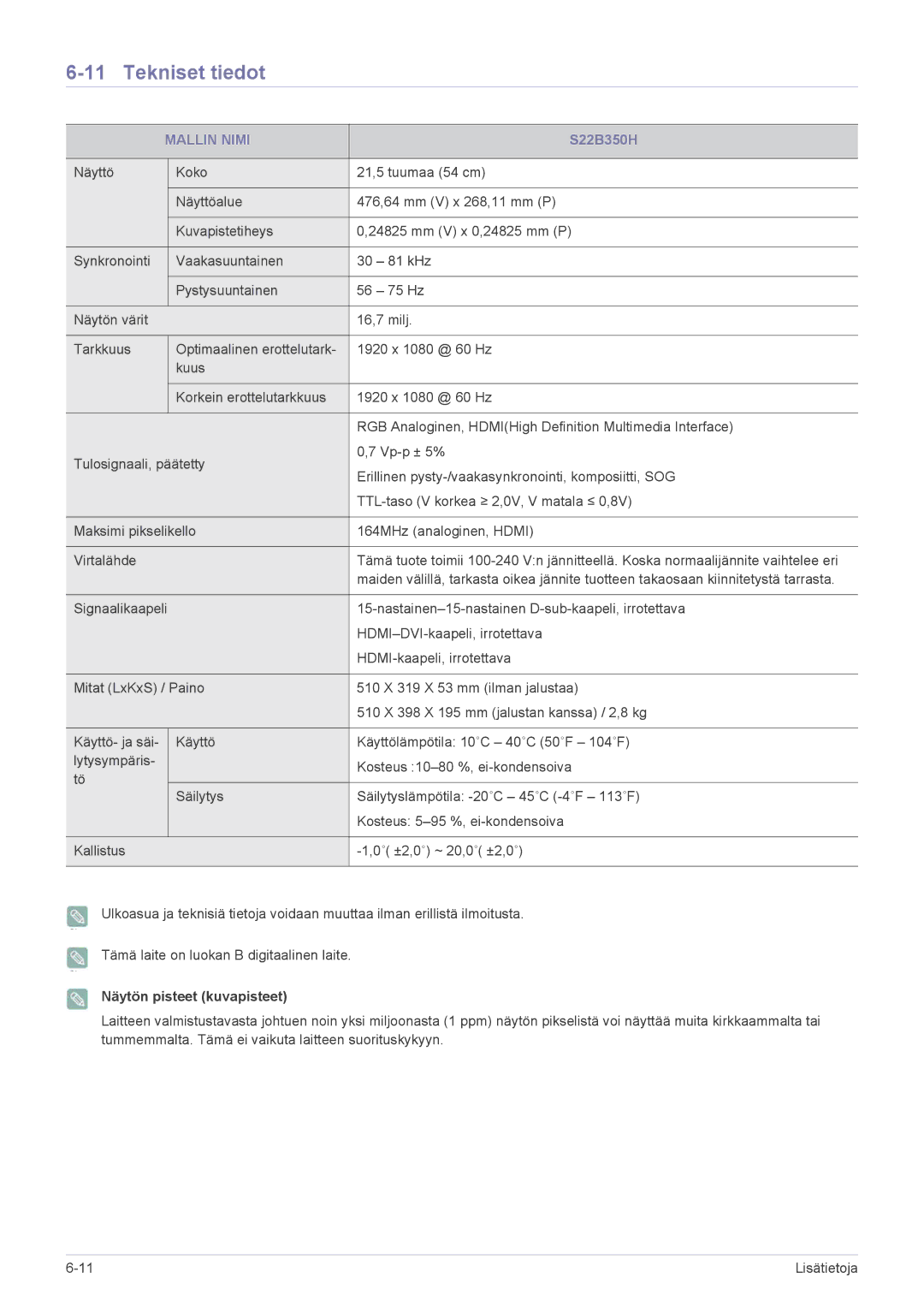 Samsung LS22B350HS/EN, LS24B350HS/EN, LS19B350NS/EN, LS24B350HSY/EN, LS23B350HS/EN, LS27B350HS/EN manual 