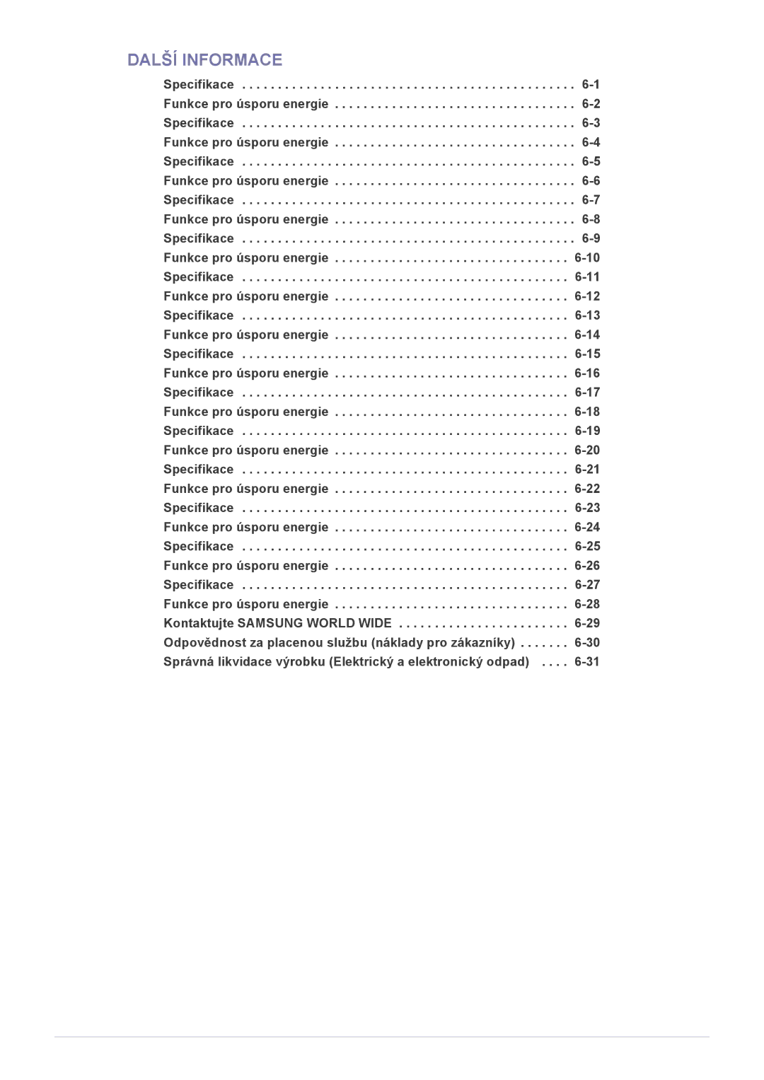 Samsung LS22B350BS/EN, LS24B350HS/EN, LS24B350BS/EN, LS23B350HS/EN, LS27B350HS/EN, LS22B350HS/EN manual Další Informace 