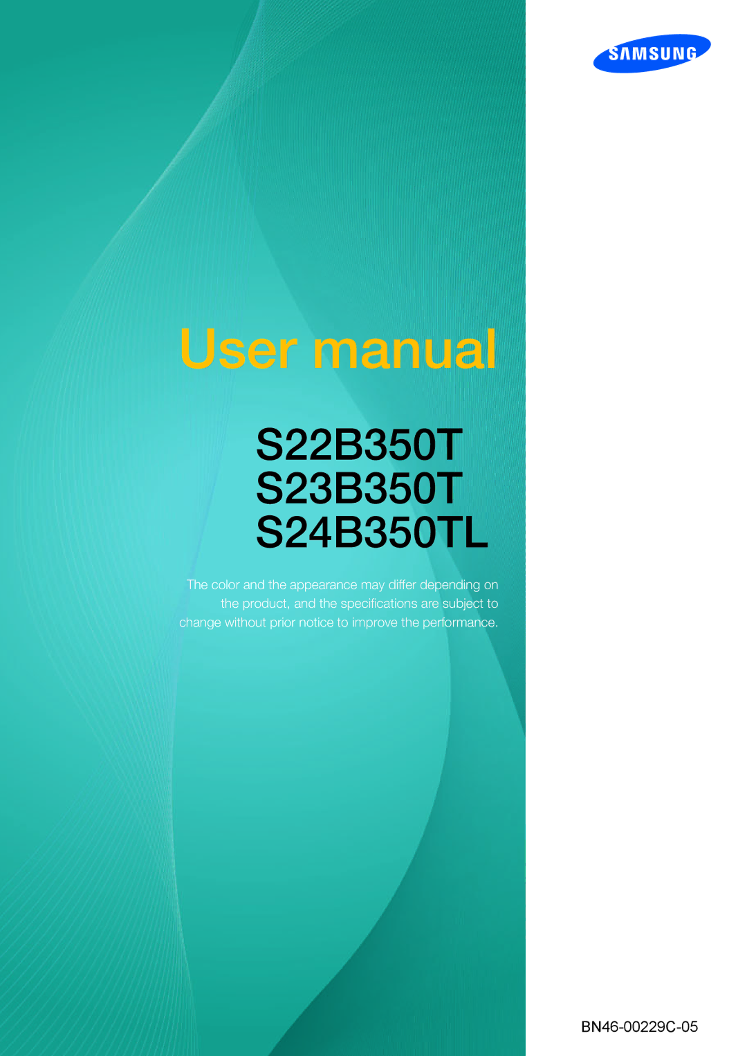 Samsung LS23B350TS/EN, LS24B350TL/EN, LS22B350TS/EN, LS22B350TS/CI, LS23B350TS/CI manual S22B350T S23B350T S24B350TL 