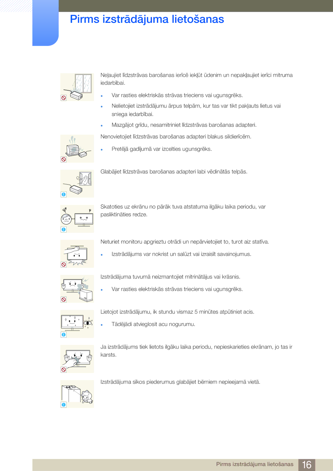 Samsung LS23B350TS/EN, LS24B350TL/EN, LS22B350TS/EN manual Pirms izstrādājuma lietošanas 