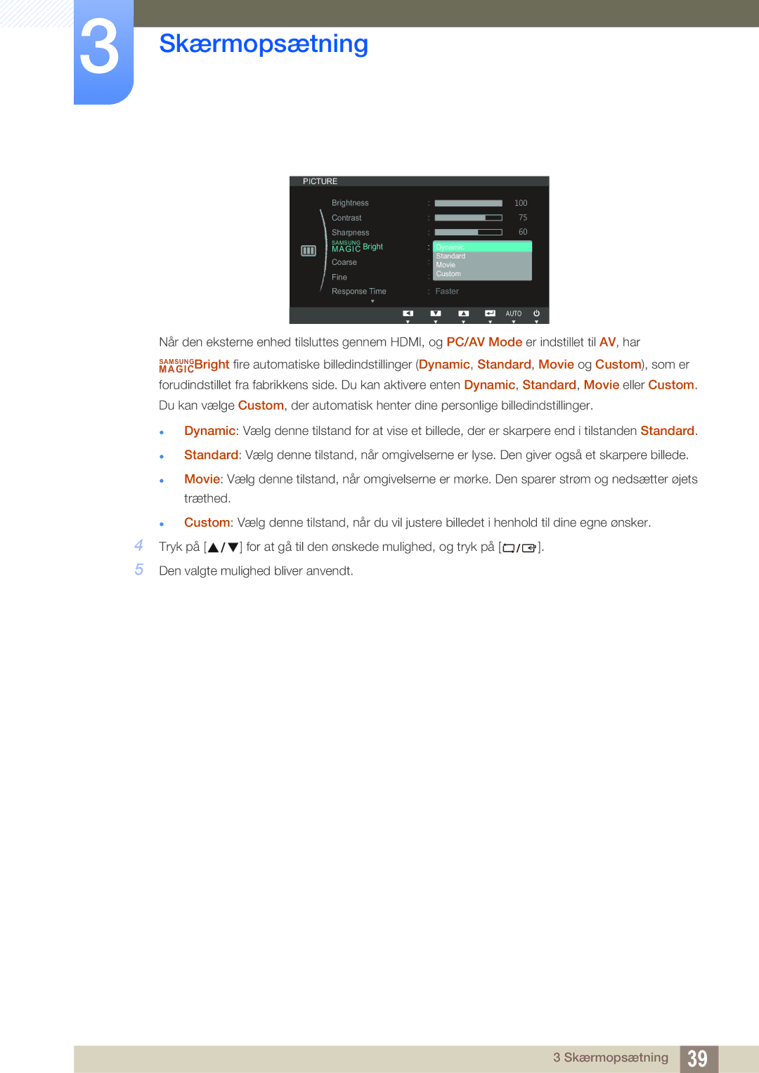 Samsung LS23B350TS/EN, LS24B350TL/EN manual Dynamic 