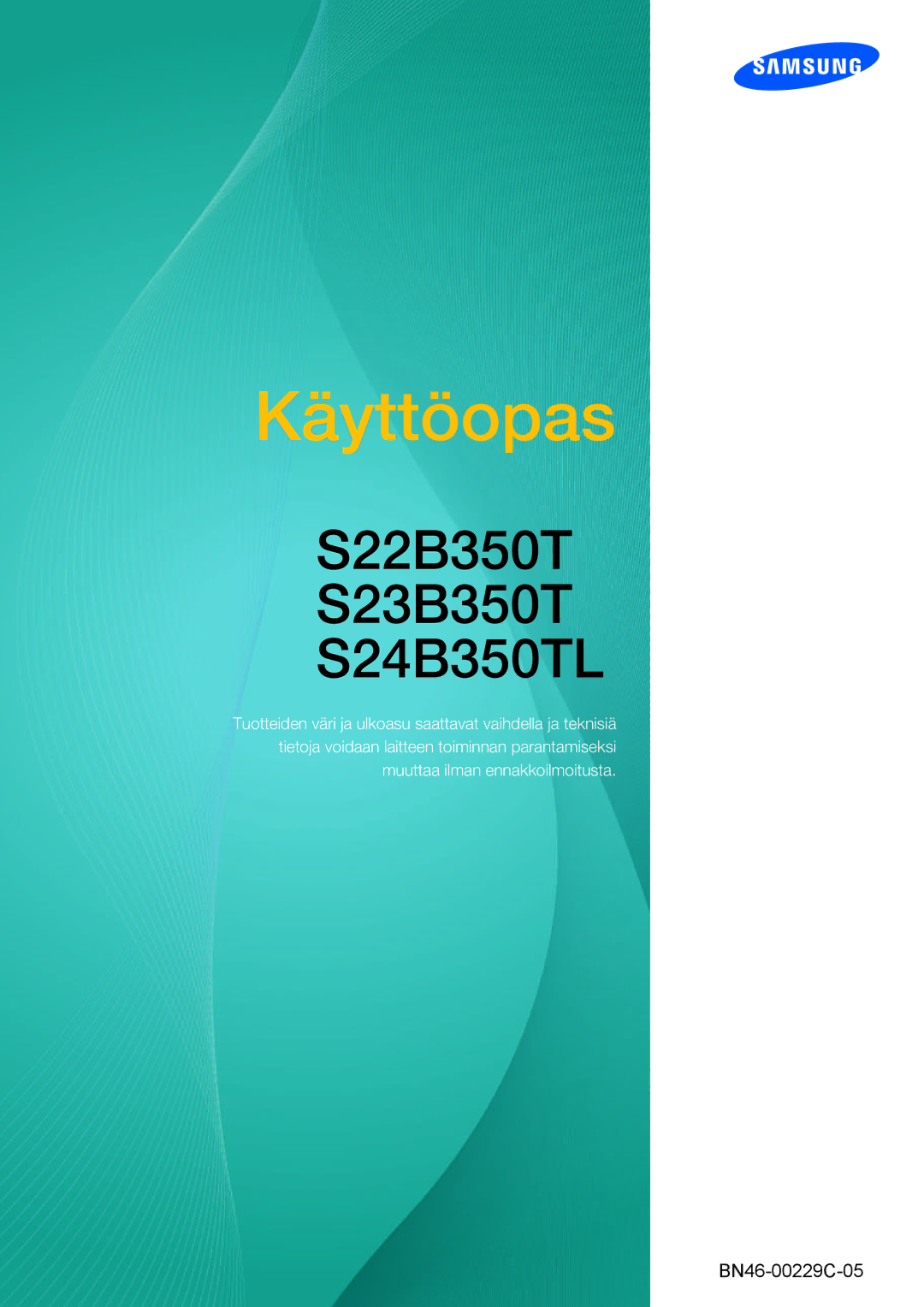 Samsung LS23B350TS/EN, LS24B350TL/EN manual Käyttöopas 