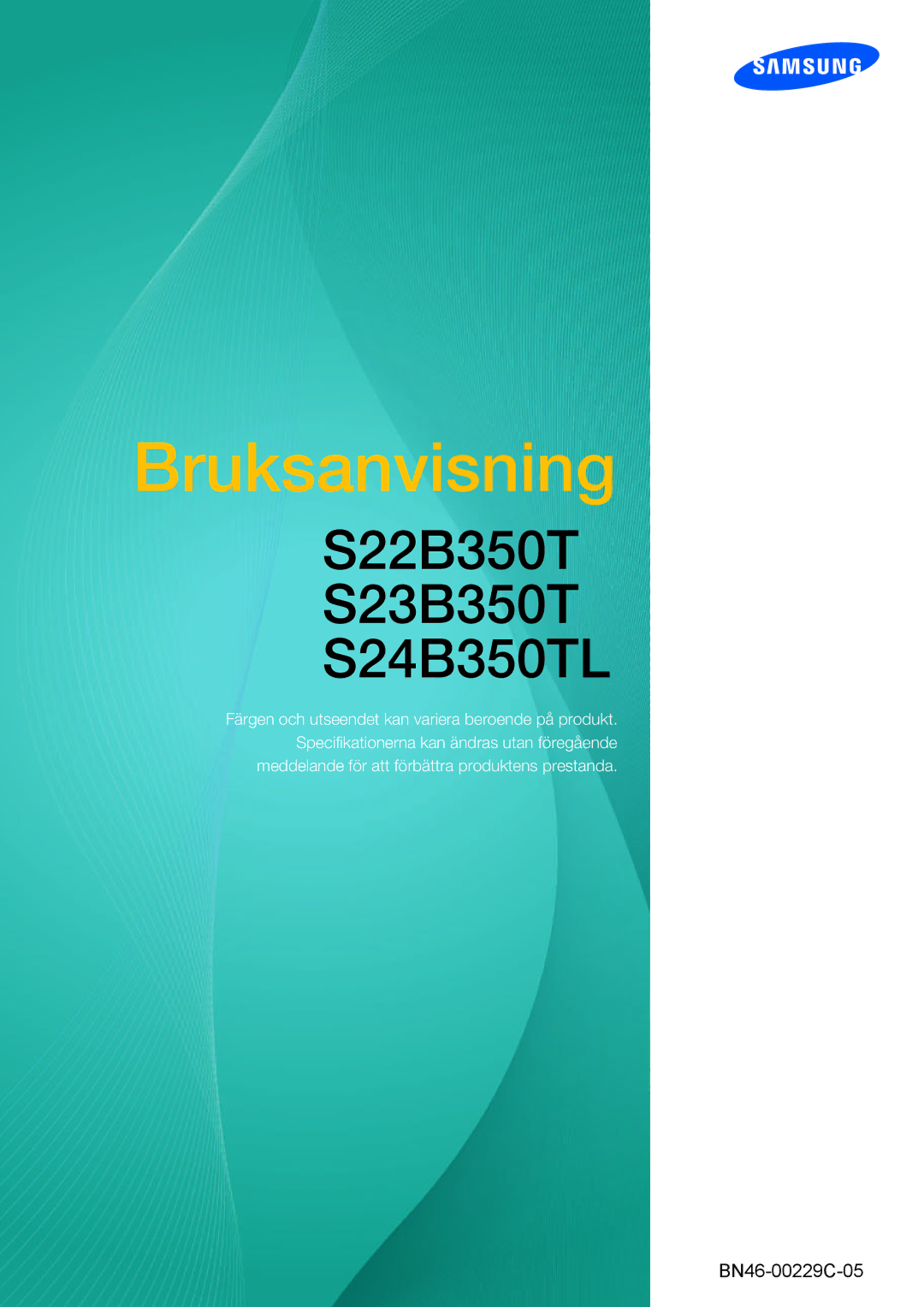 Samsung LS23B350TS/EN, LS24B350TL/EN manual Bruksanvisning 