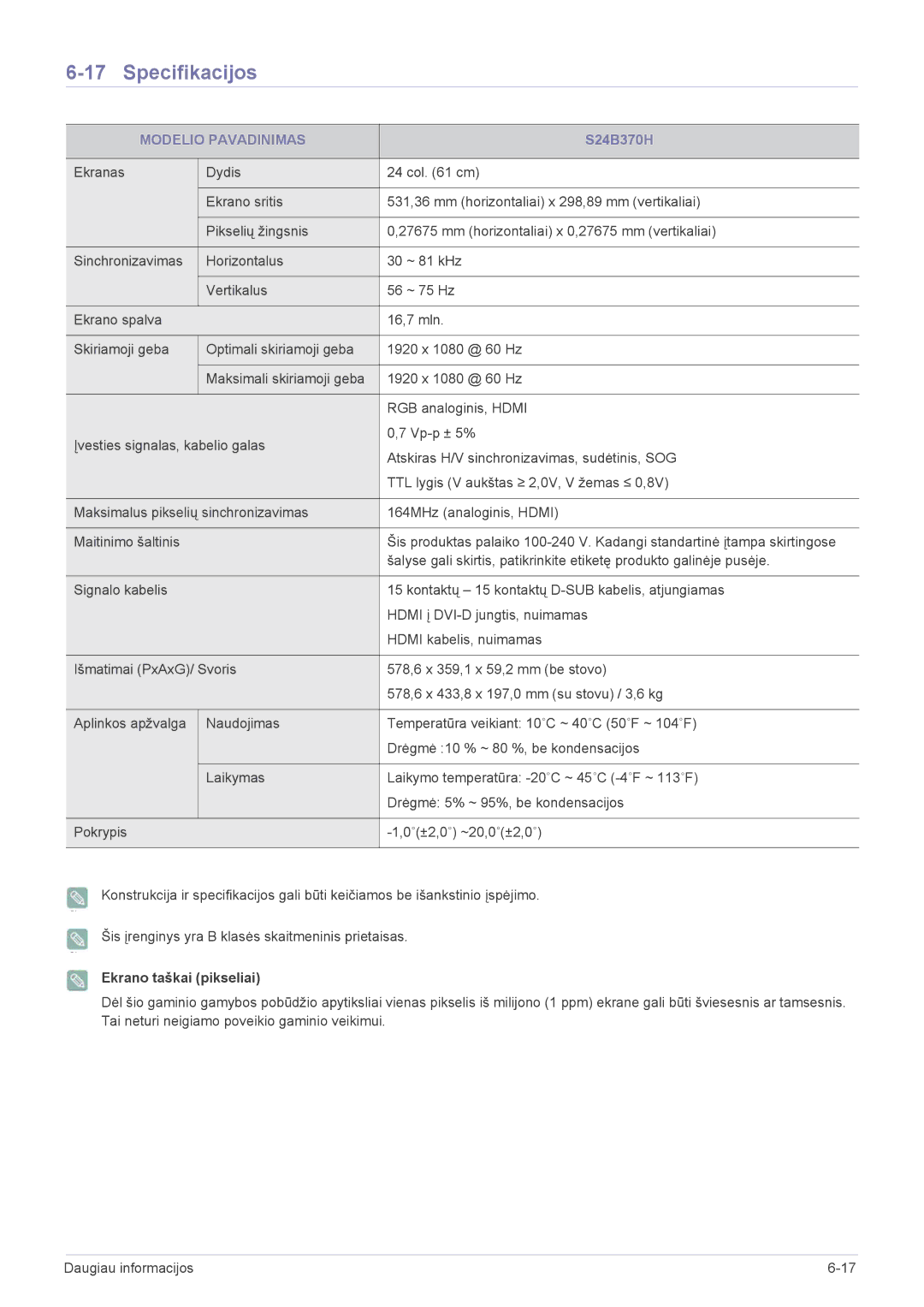 Samsung LS24B370HS/EN manual 