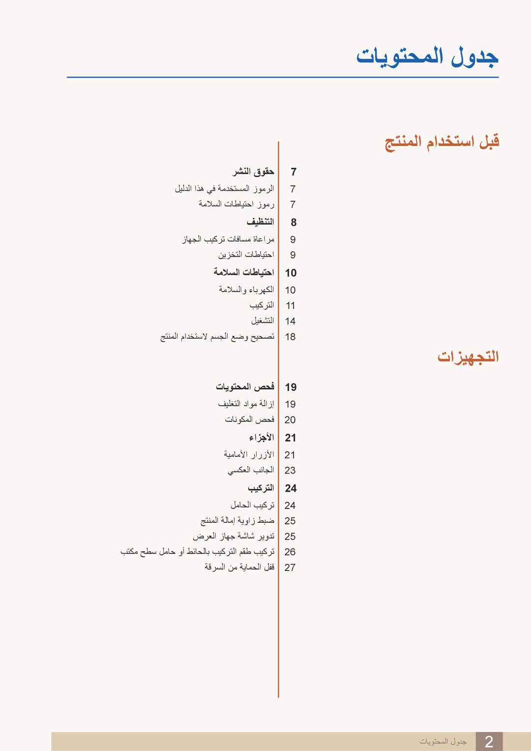 Samsung LS24B420BWV/ZR manual تايوتحملا لودج, جتنملا مادختسلا مسجلا عضو حيحصت 