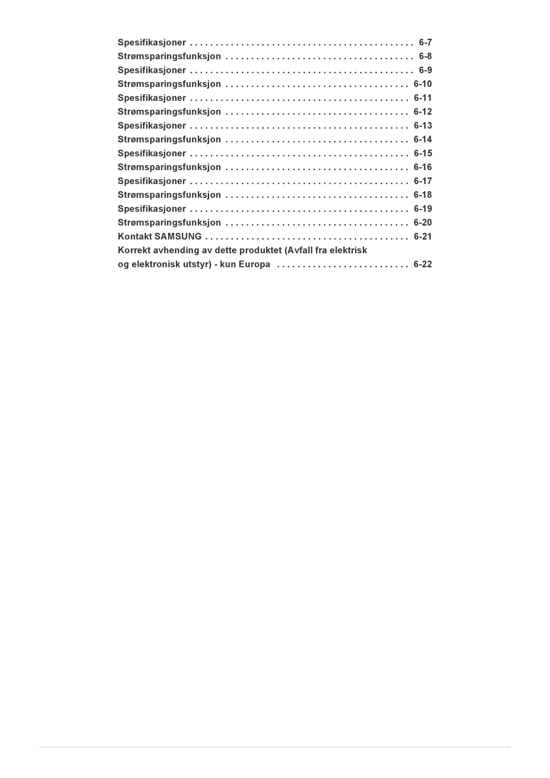 Samsung LS24B5HVFE/EN, LS24B5HVFH/EN, LS23B5HVFH/EN manual Og elektronisk utstyr kun Europa 