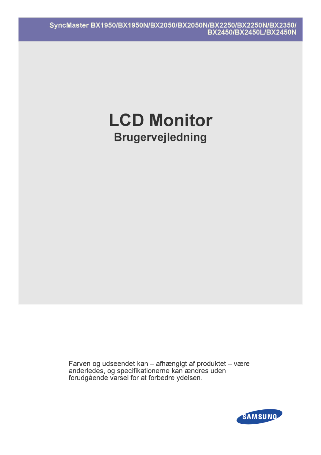 Samsung LS24B5HVFH/EN, LS24B5HVFE/EN, LS23B5HVFH/EN manual LCD Monitor 