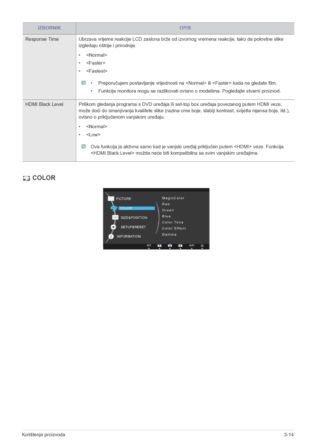 Samsung LS22B5HVFH/EN, LS24B5HVFH/EN, LS23B5HVFH/EN manual Color 