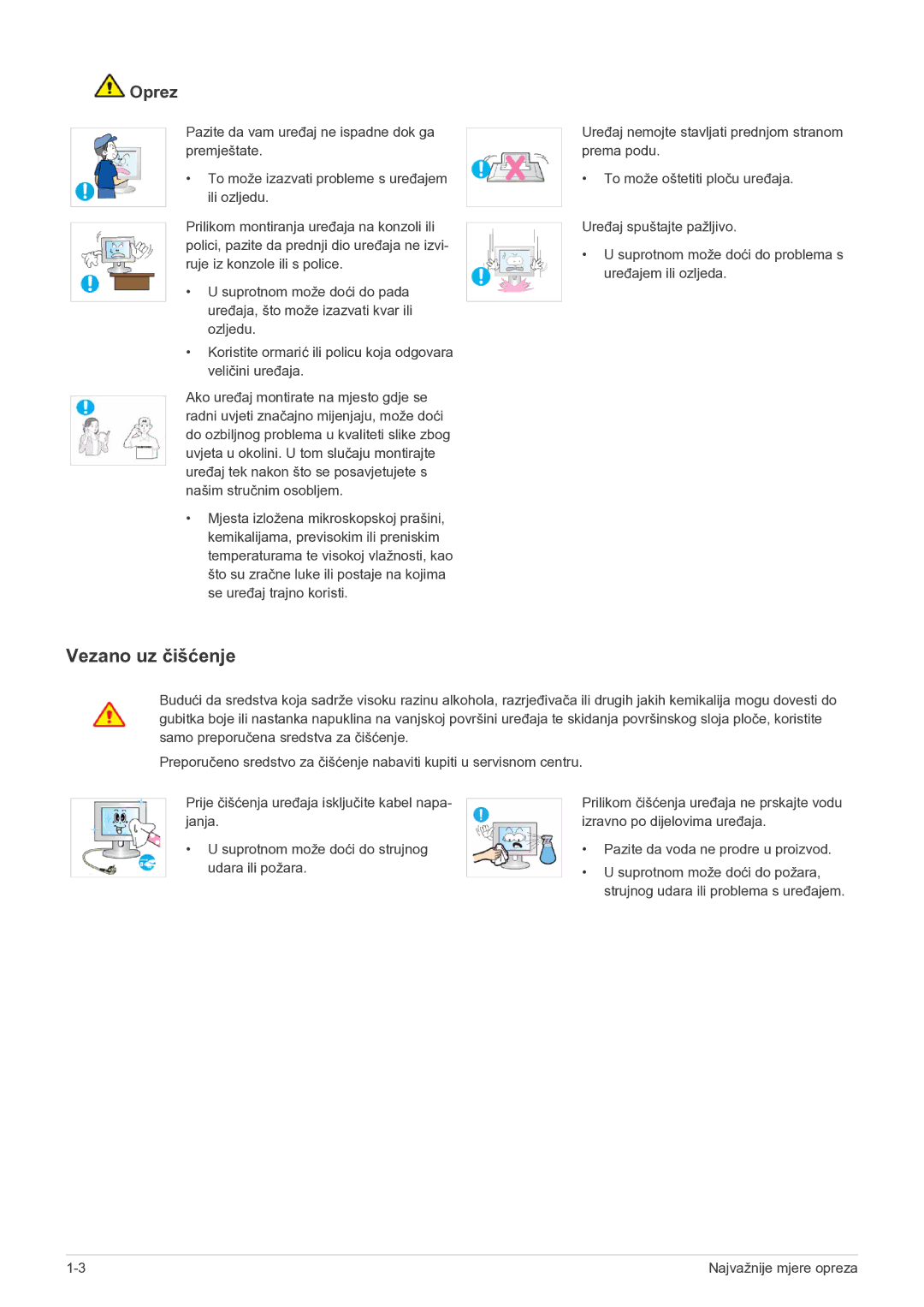 Samsung LS22B5HVFH/EN, LS24B5HVFH/EN, LS23B5HVFH/EN manual Vezano uz čišćenje 