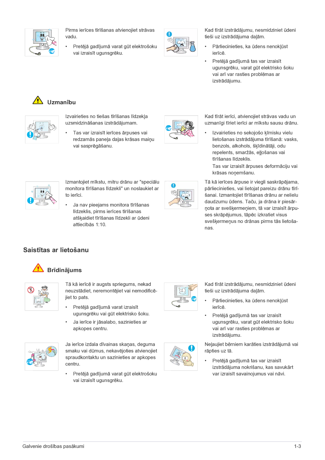 Samsung LS23B5HVFH/EN, LS24B5HVFH/EN manual Saistītas ar lietošanu 