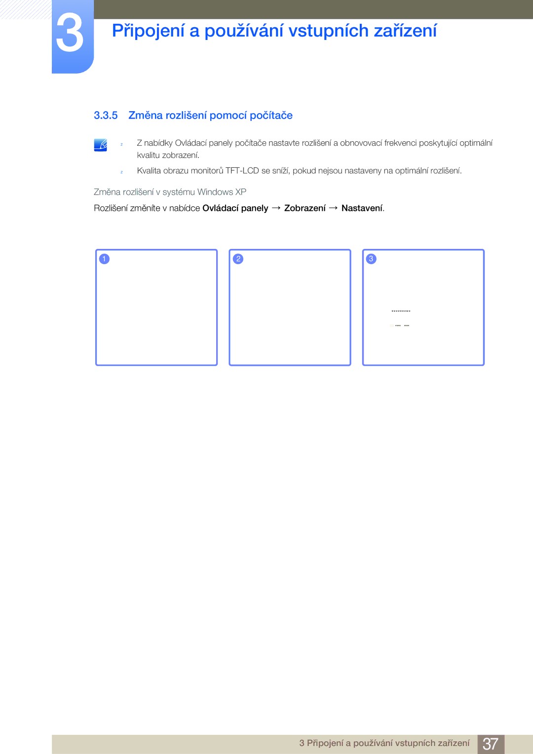 Samsung LS27B750VS/EN, LS24B750VS/EN, LS27B750HS/EN, LS24B750HS/EN manual 5 Změna rozlišení pomocí počítače 