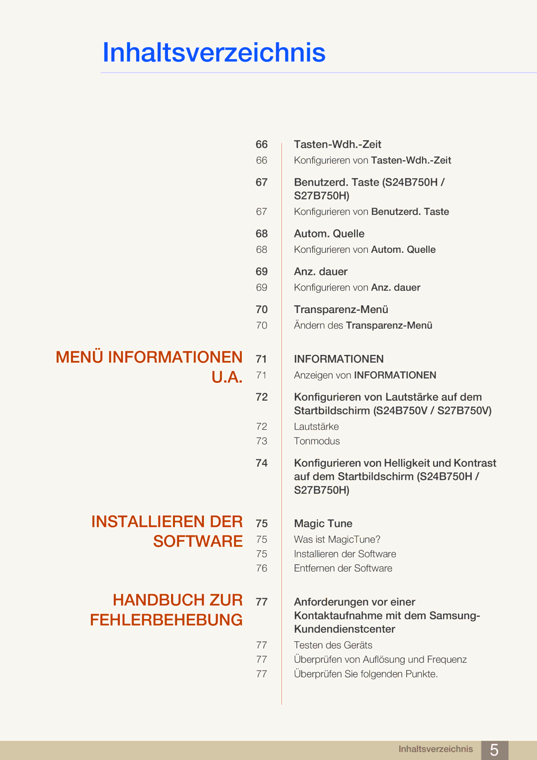 Samsung LS27B750VS/EN, LS24B750VS/EN manual Informationen 