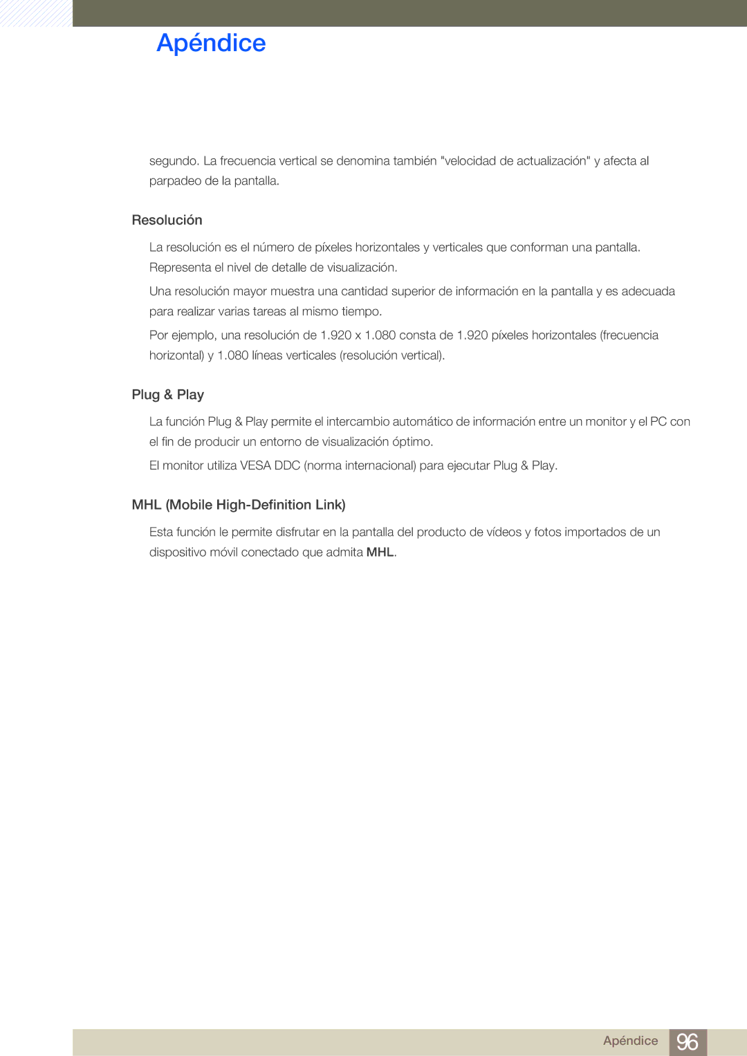 Samsung LS24B750VS/EN, LS27B750VS/EN manual Resolución 