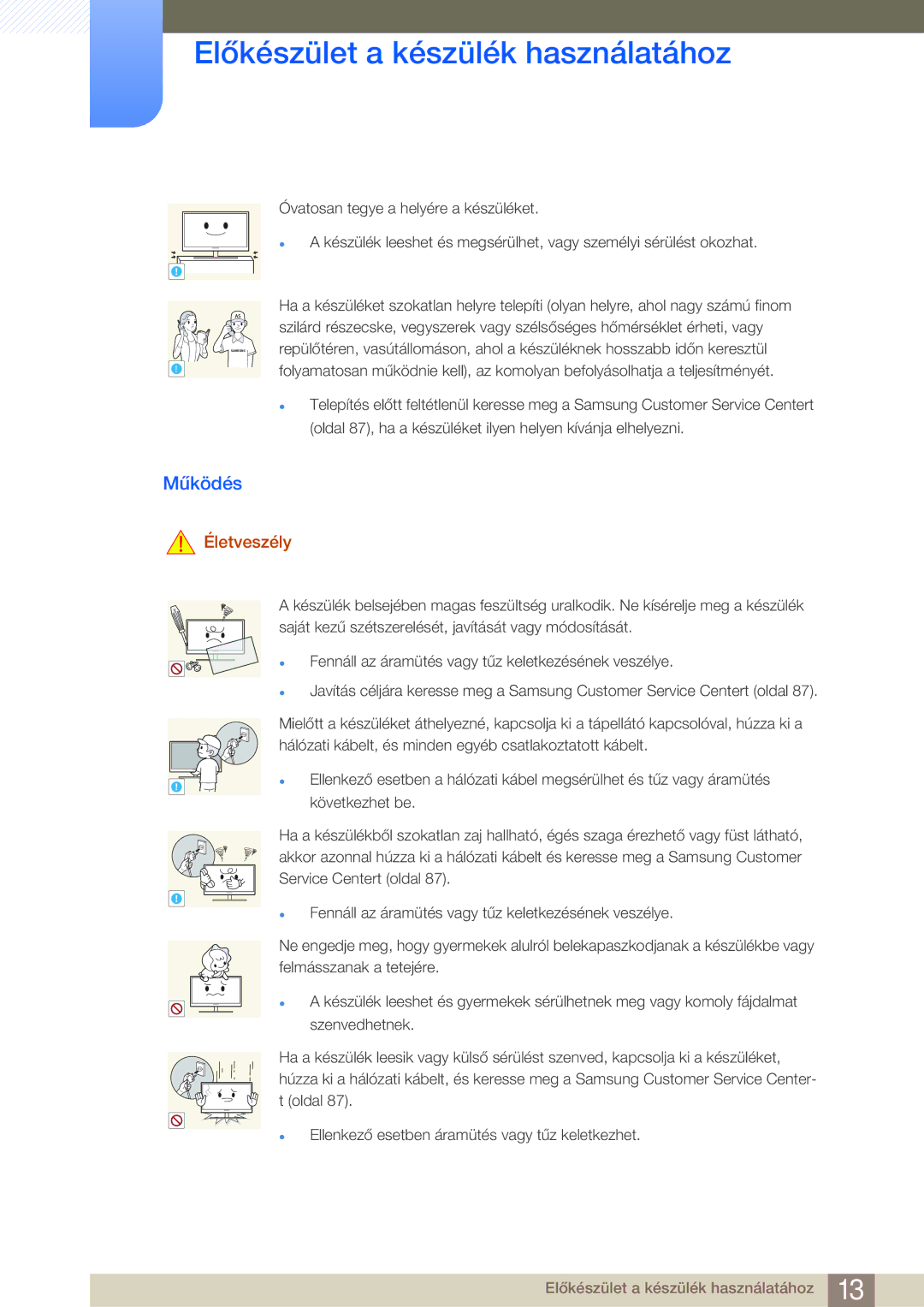 Samsung LS27B750VS/EN, LS24B750VS/EN manual Működés 