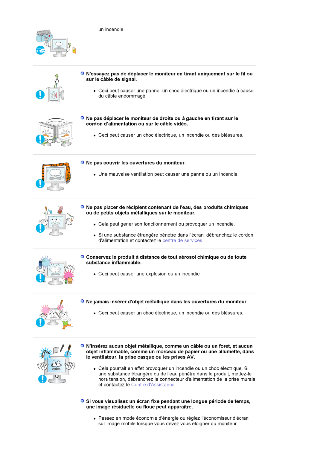 Samsung LS24BRBBS/EDC manual Ne pas couvrir les ouvertures du moniteur 